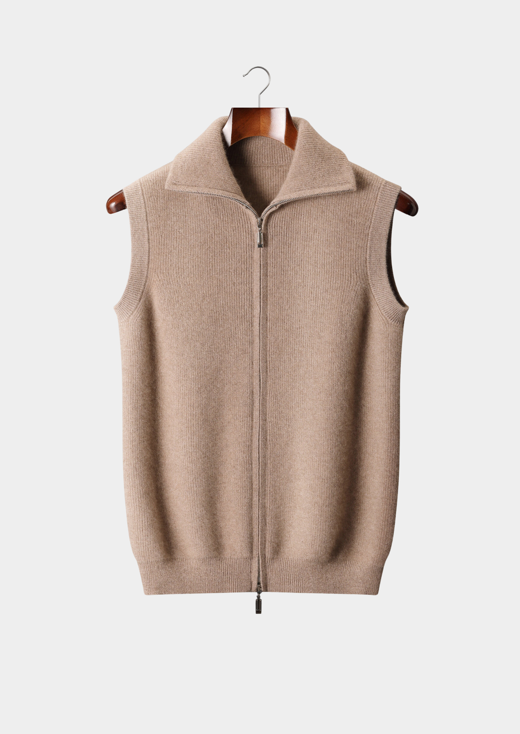 Beige Cashmere Body Warmer Vest