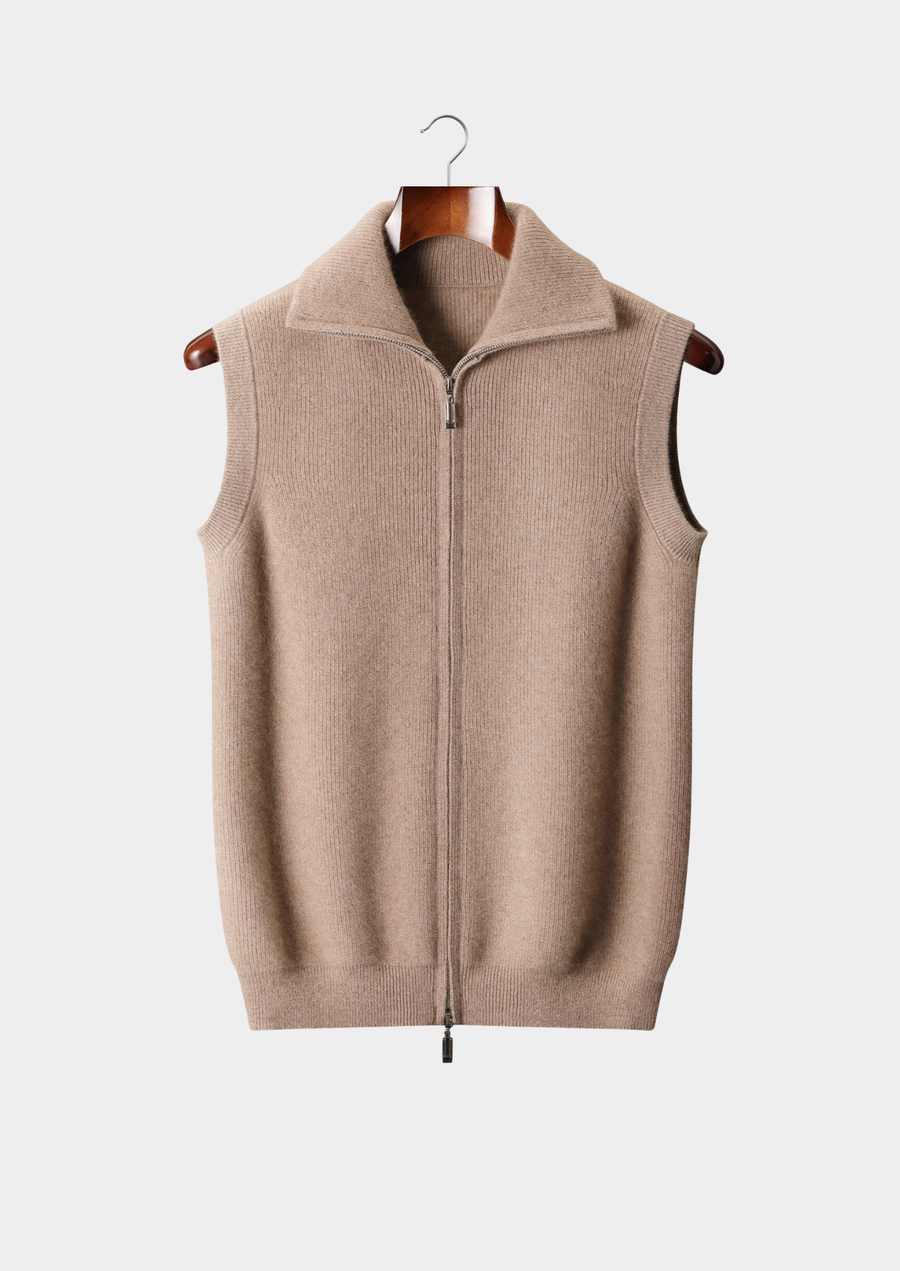 Beige Cashmere Body Warmer Vest