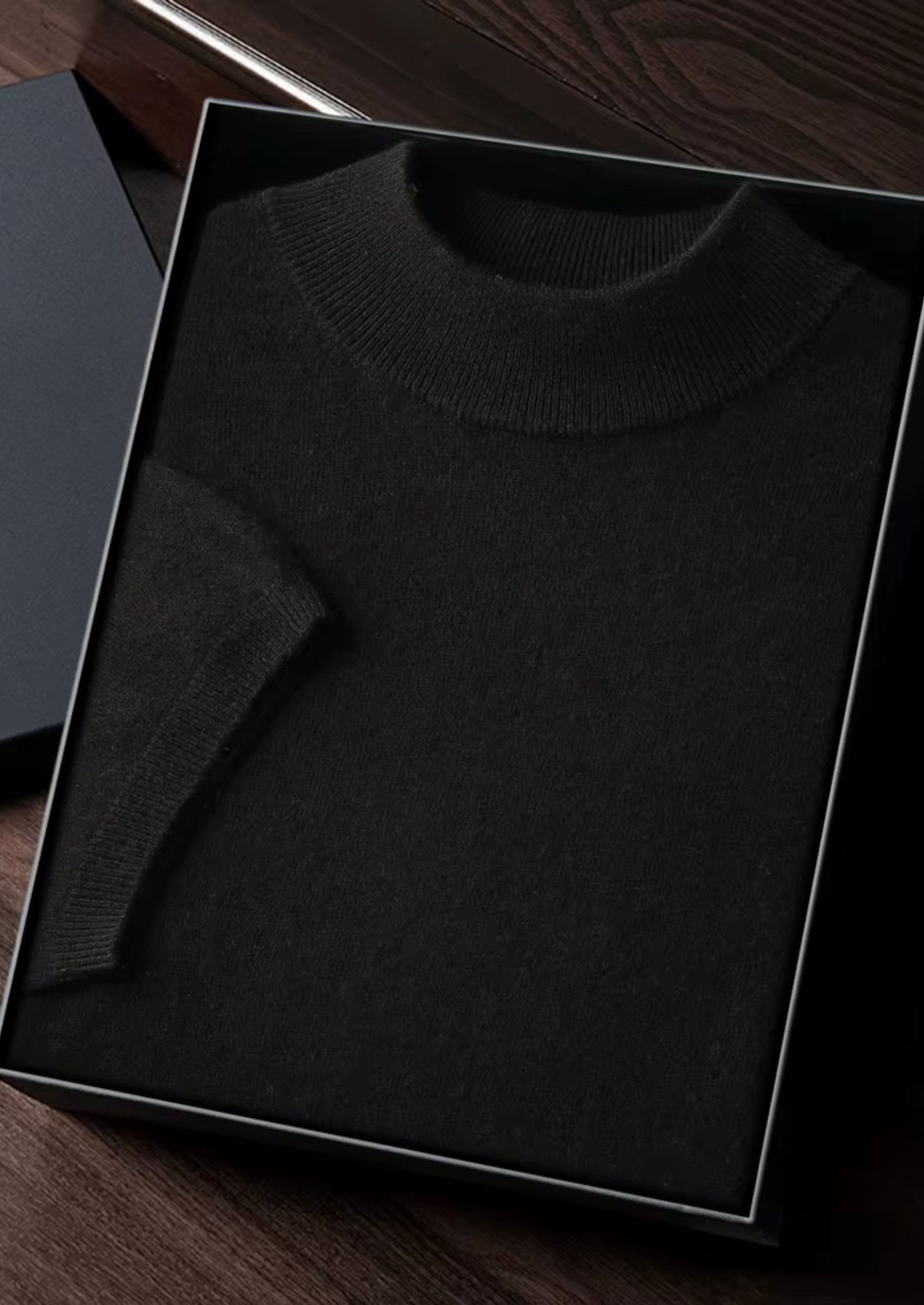 Cashmere Mock Neck T-Shirt in Classic Ivory