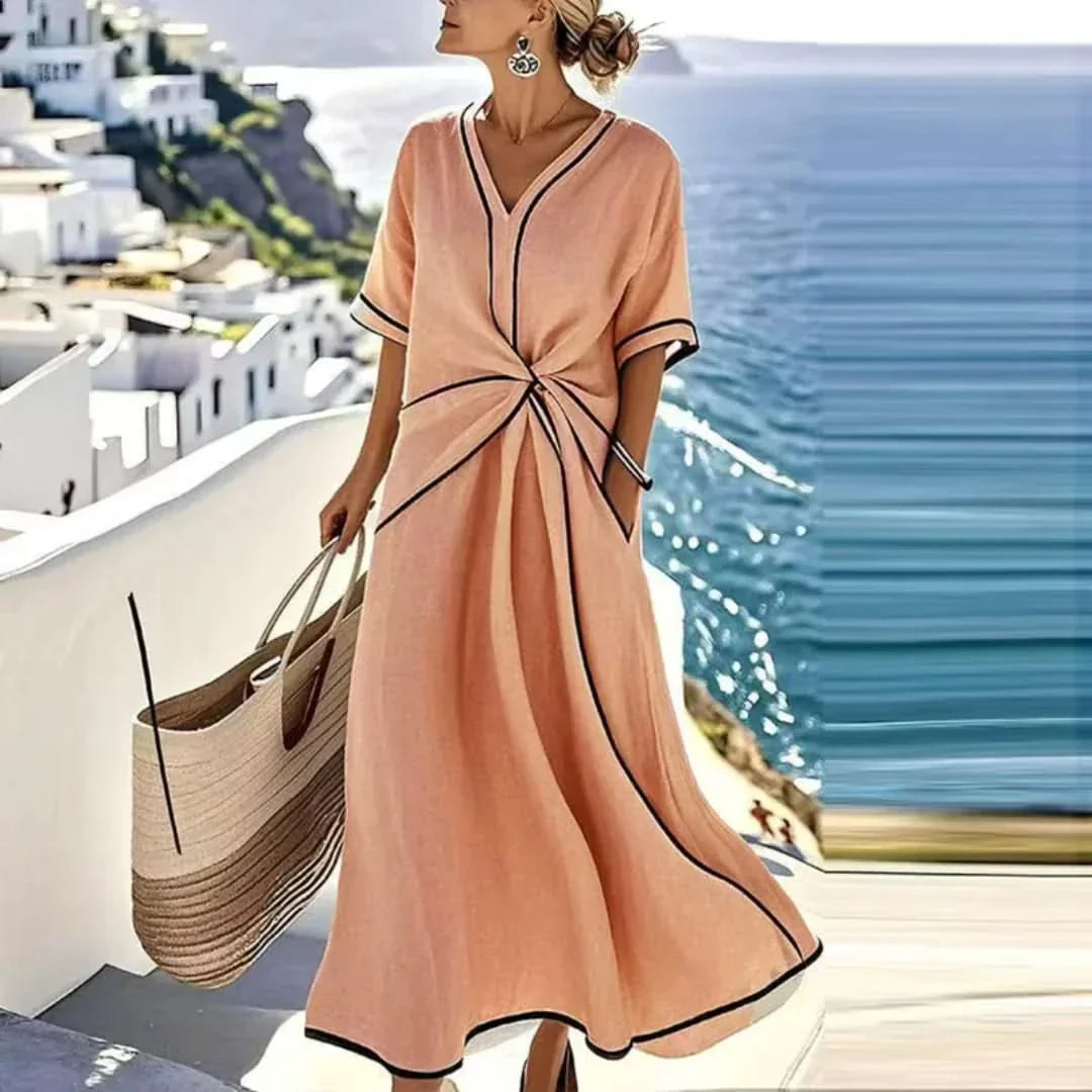 Freya Silk Flow Dress in Ivory