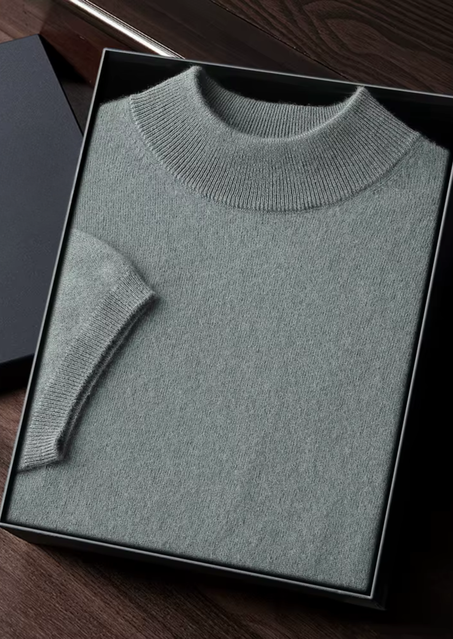 Cashmere Mock Neck T-Shirt in Classic Ivory