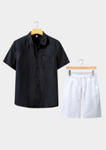 DOLCEVITA Short Sleeve Summer Ensemble - Noir/Blanc