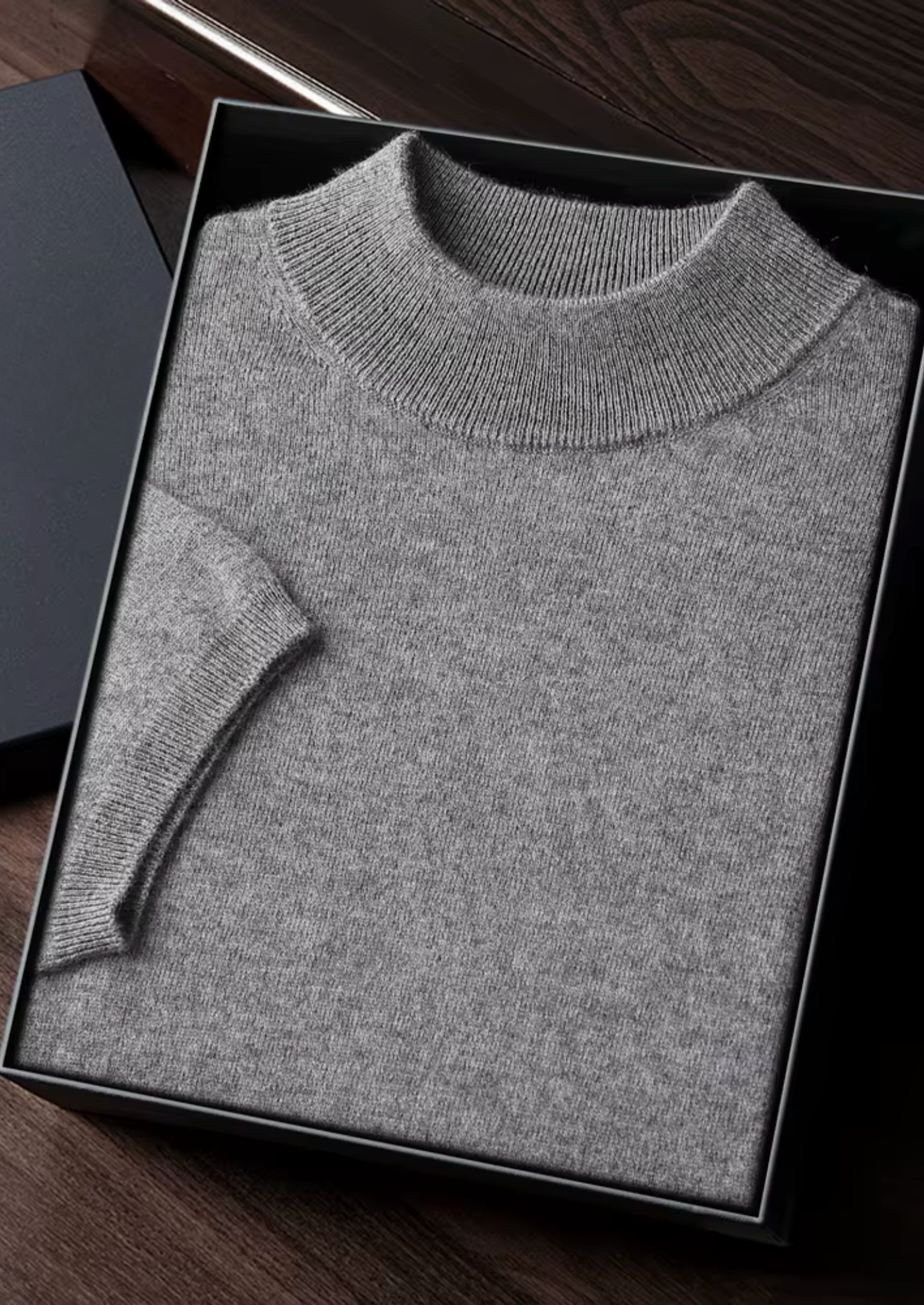 Cashmere Mock Neck T-Shirt in Classic Ivory