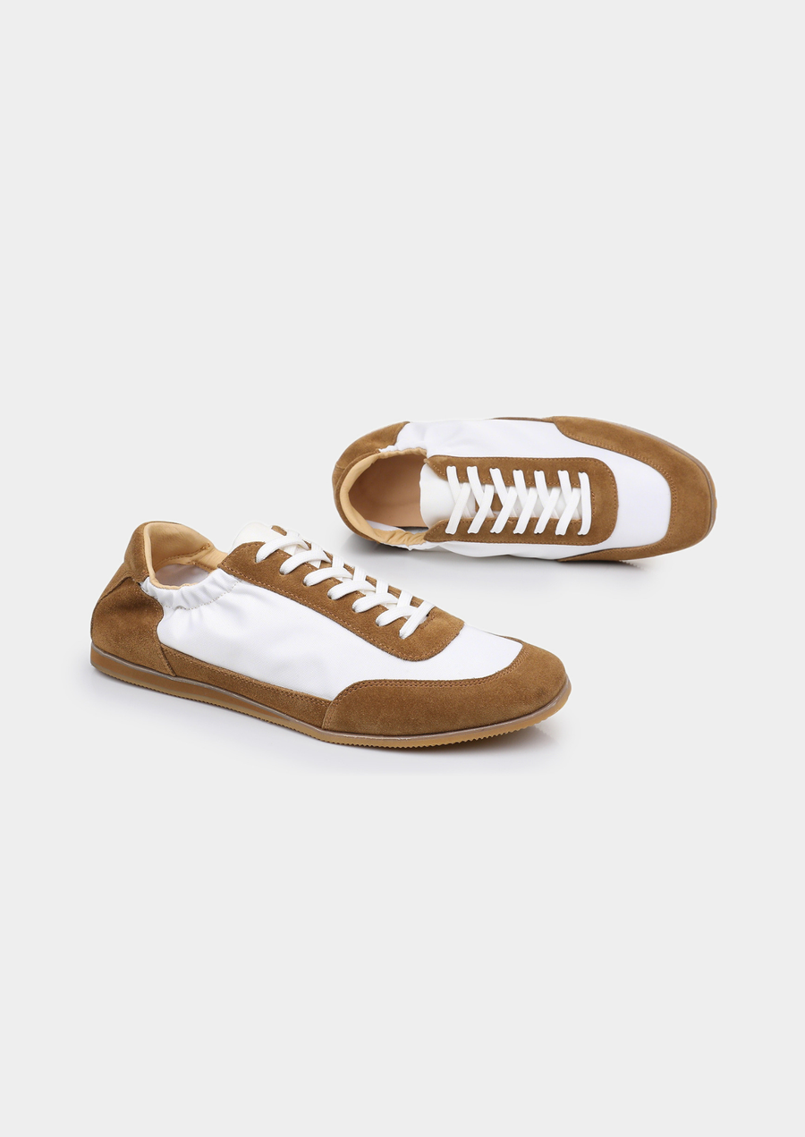 Monaco Caramel Suede Slip-On Sneakers