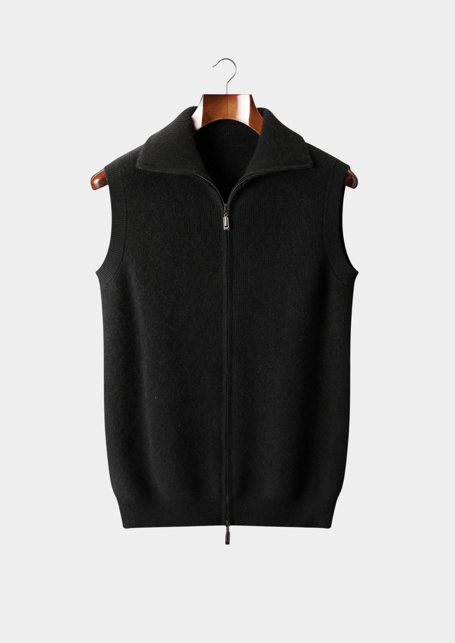 Refined Black Cashmere Body Warmer