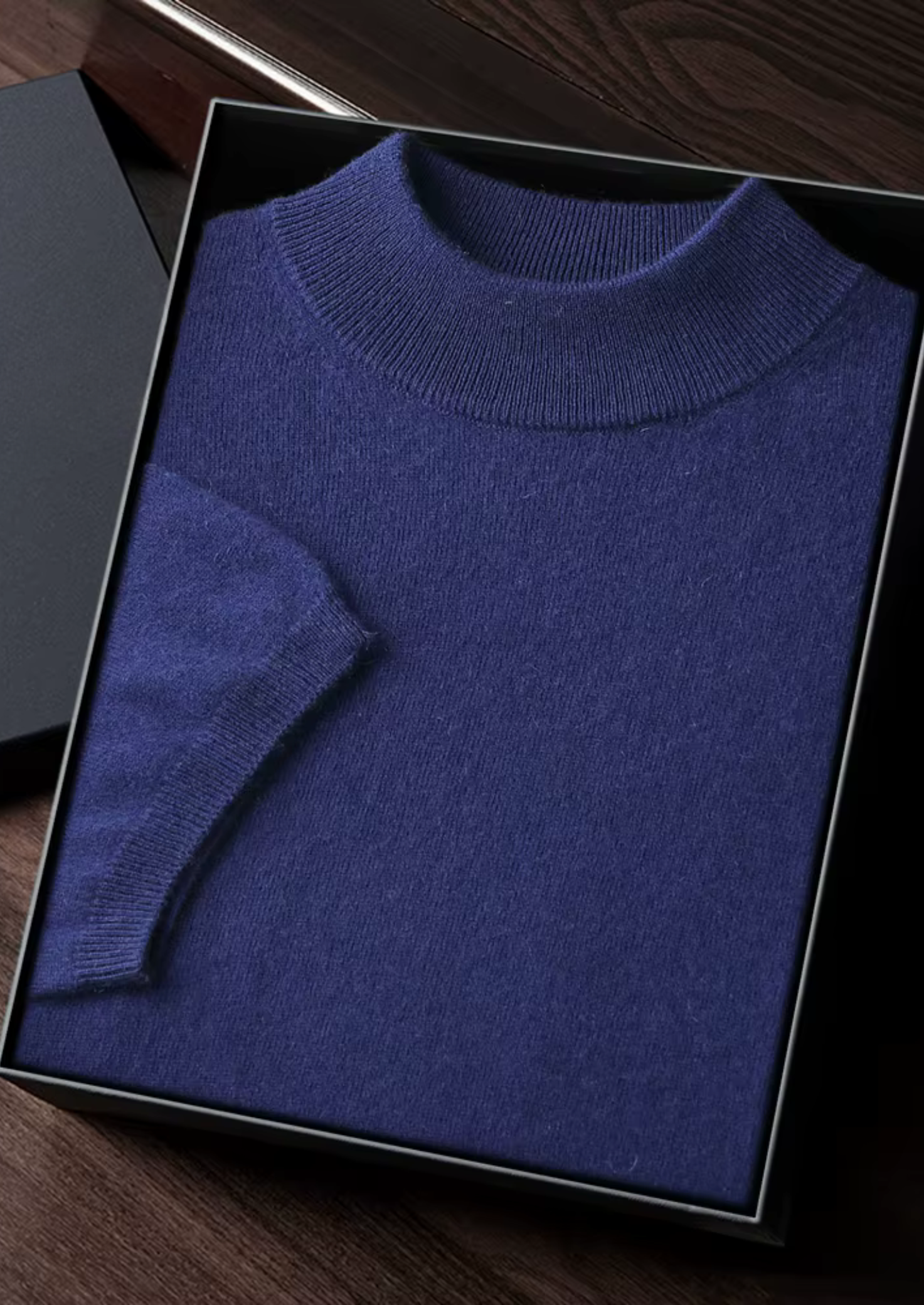 Cashmere Mock Neck T-Shirt in Classic Ivory