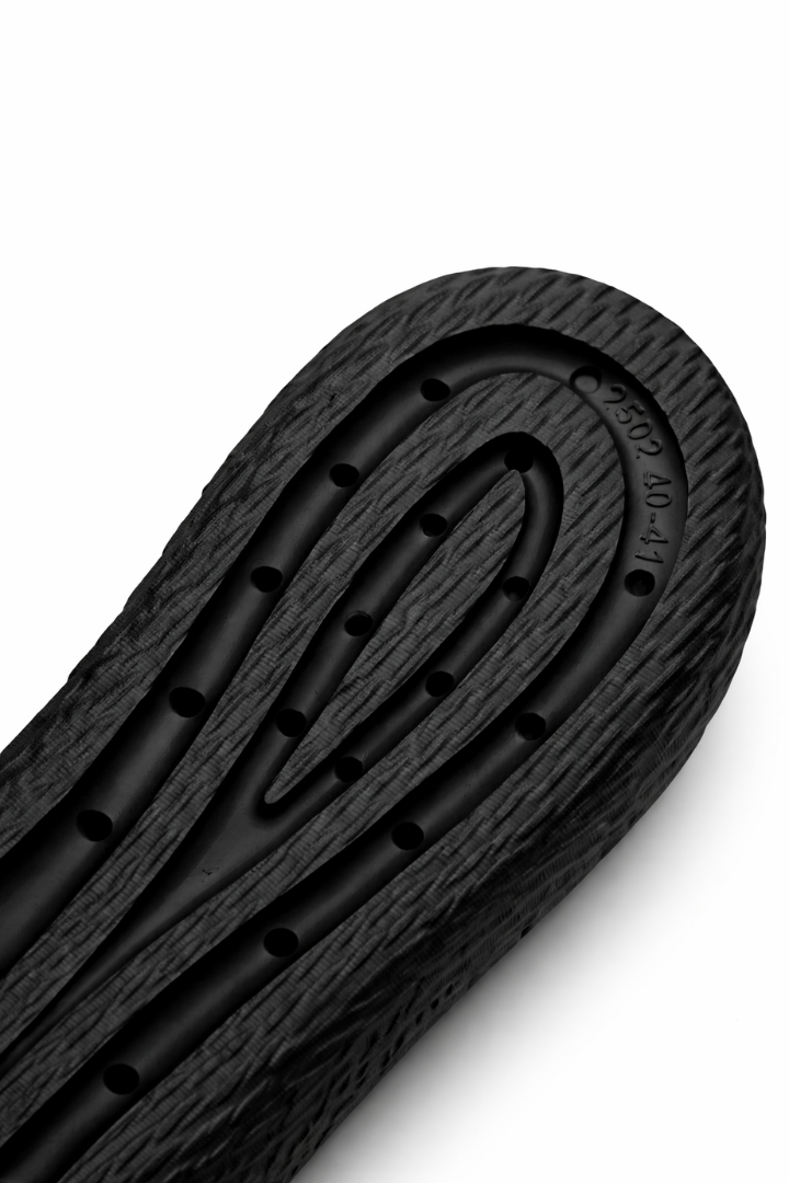 Dawson Leather Slide Sandals - Noir