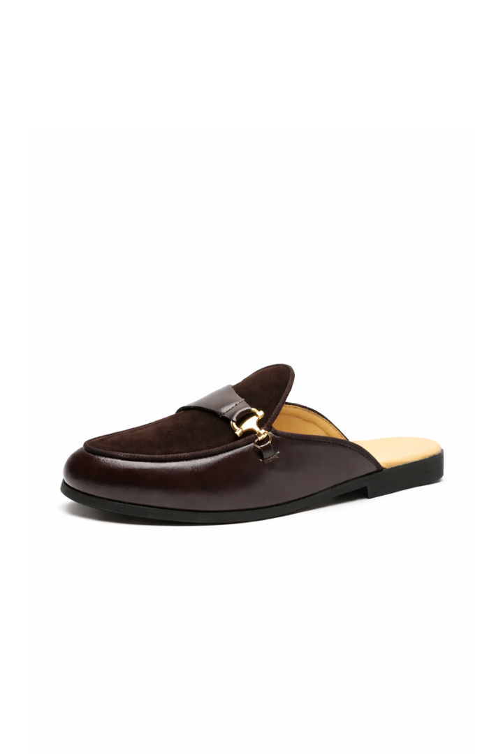 Briggs Horsebit Mule in Rich Brown