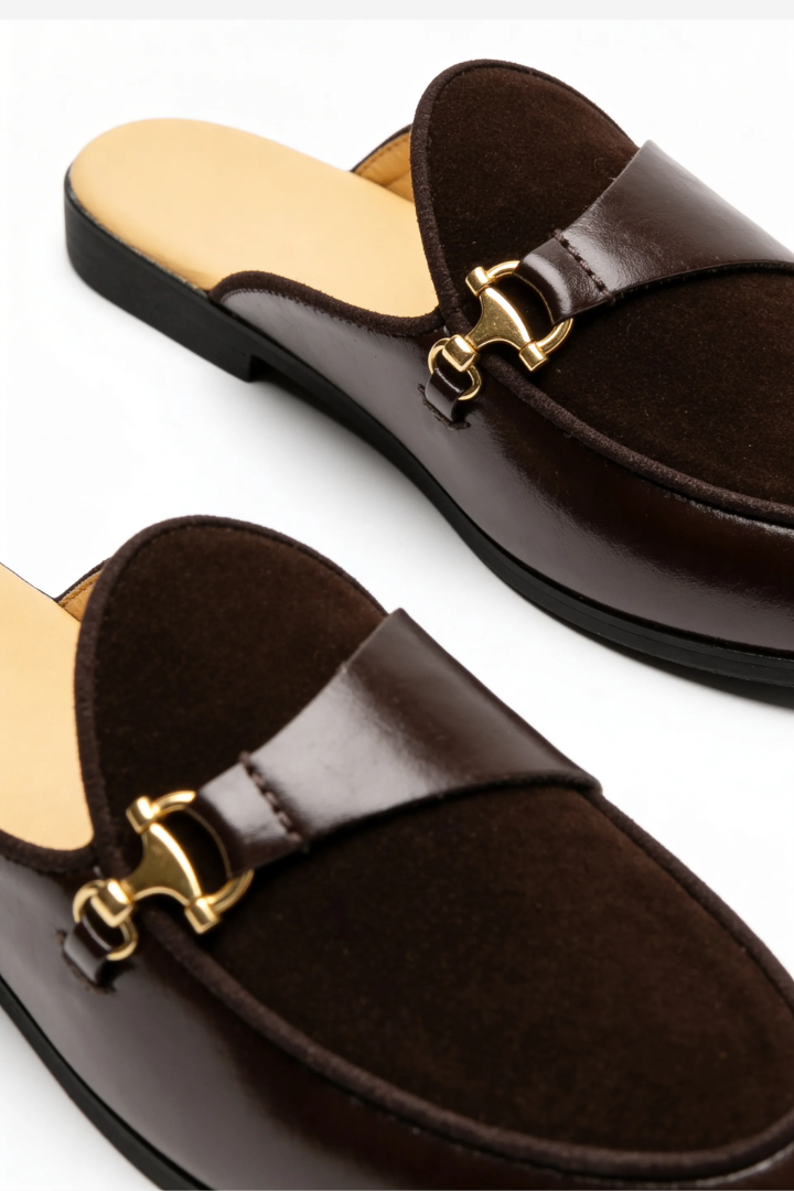 Briggs Horsebit Mule in Rich Brown