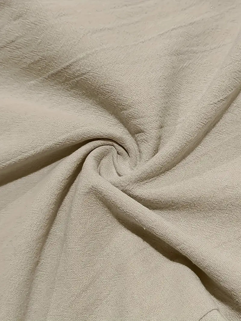 WIDE LINEN TROUSERS WITH CORD