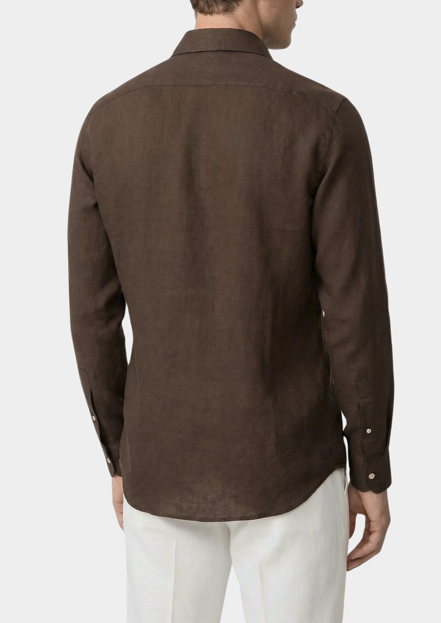 Portofino Coastal Shirt in Rich Cocoa