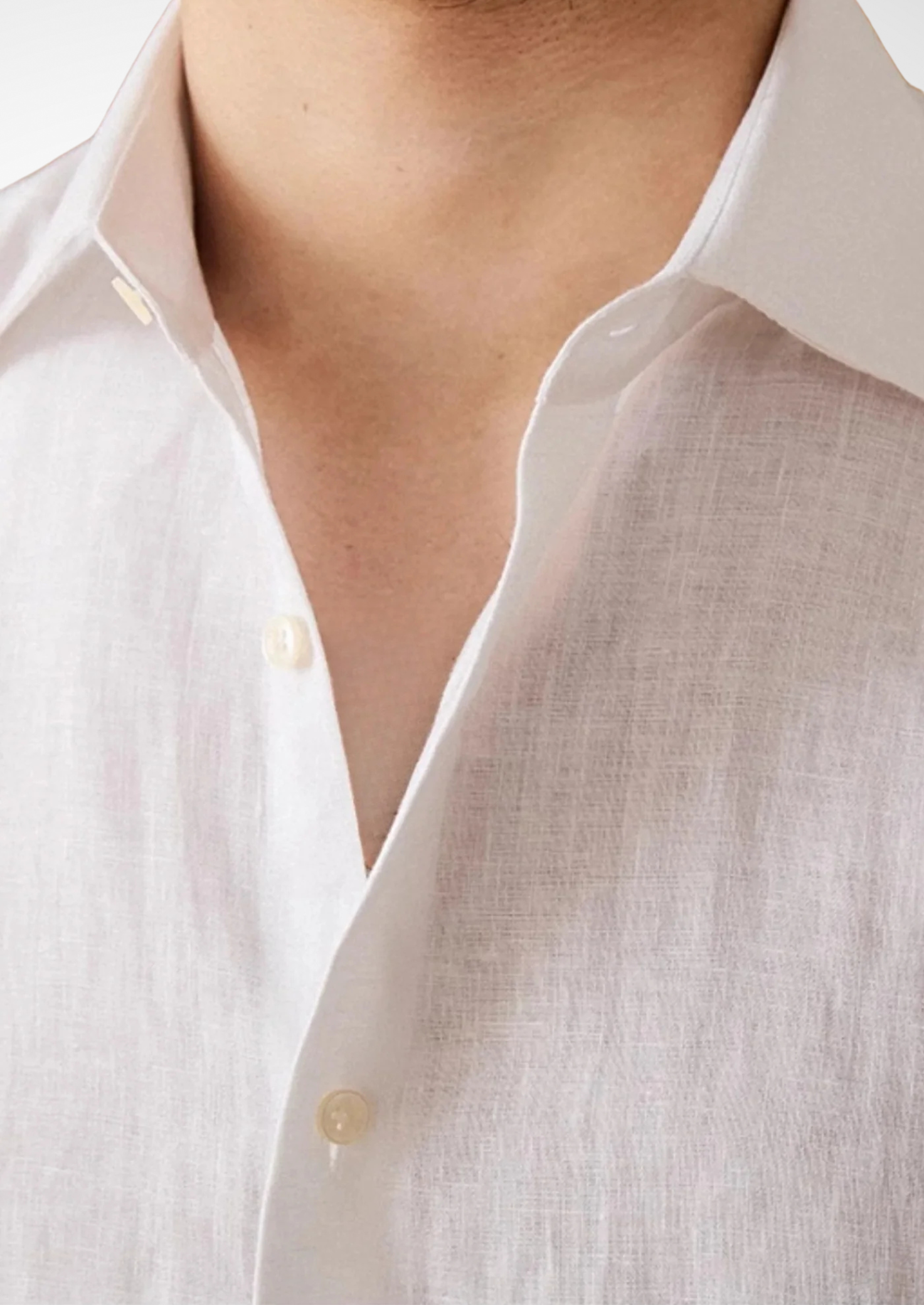 Portofino Coastal Cotton Shirt - White