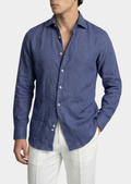 Portofino Coastal Shirt in Ocean Blue