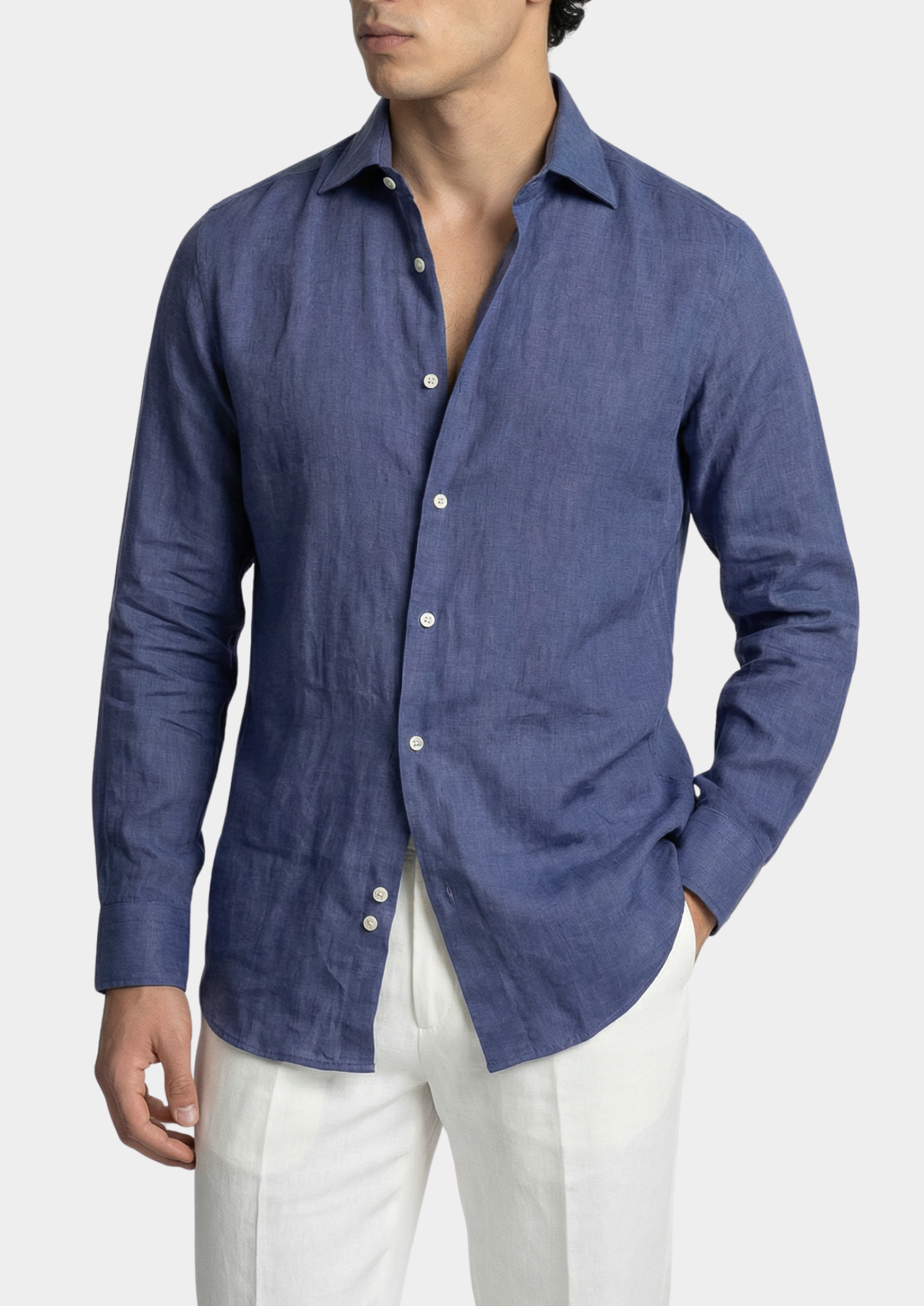 Portofino Coastal Shirt in Ocean Blue