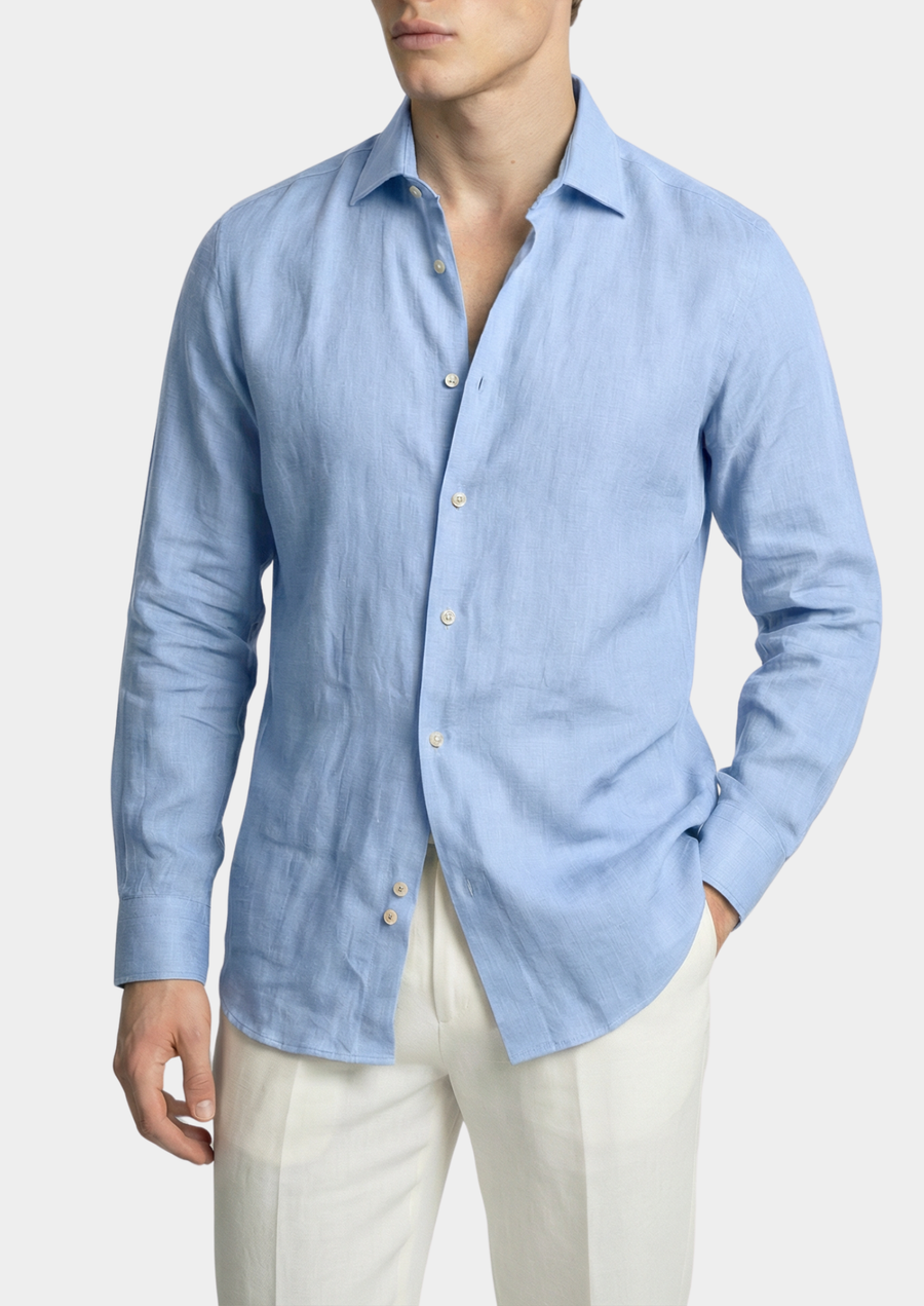 Portofino Coastal Shirt in Soft Blue