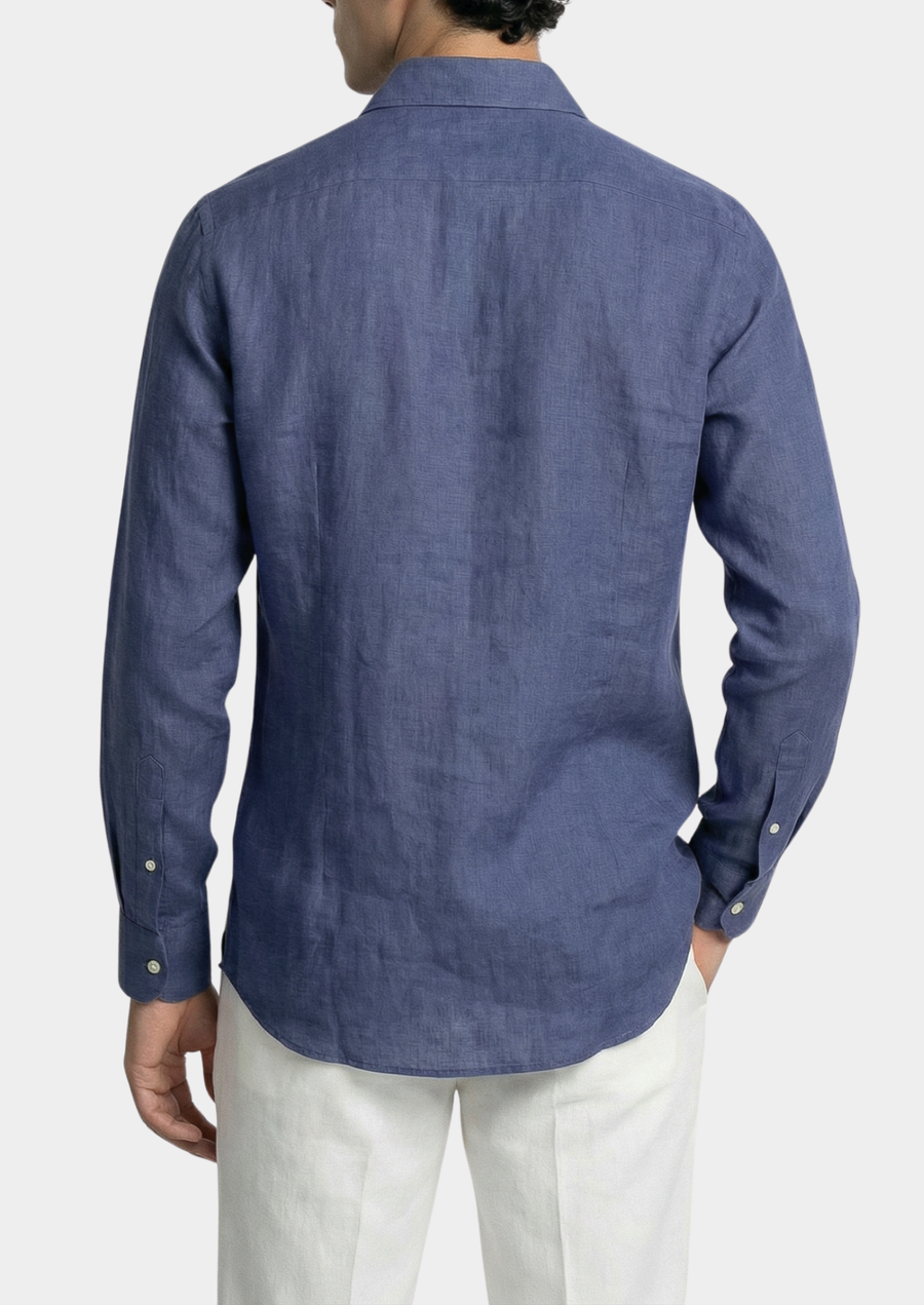 Portofino Coastal Shirt in Ocean Blue