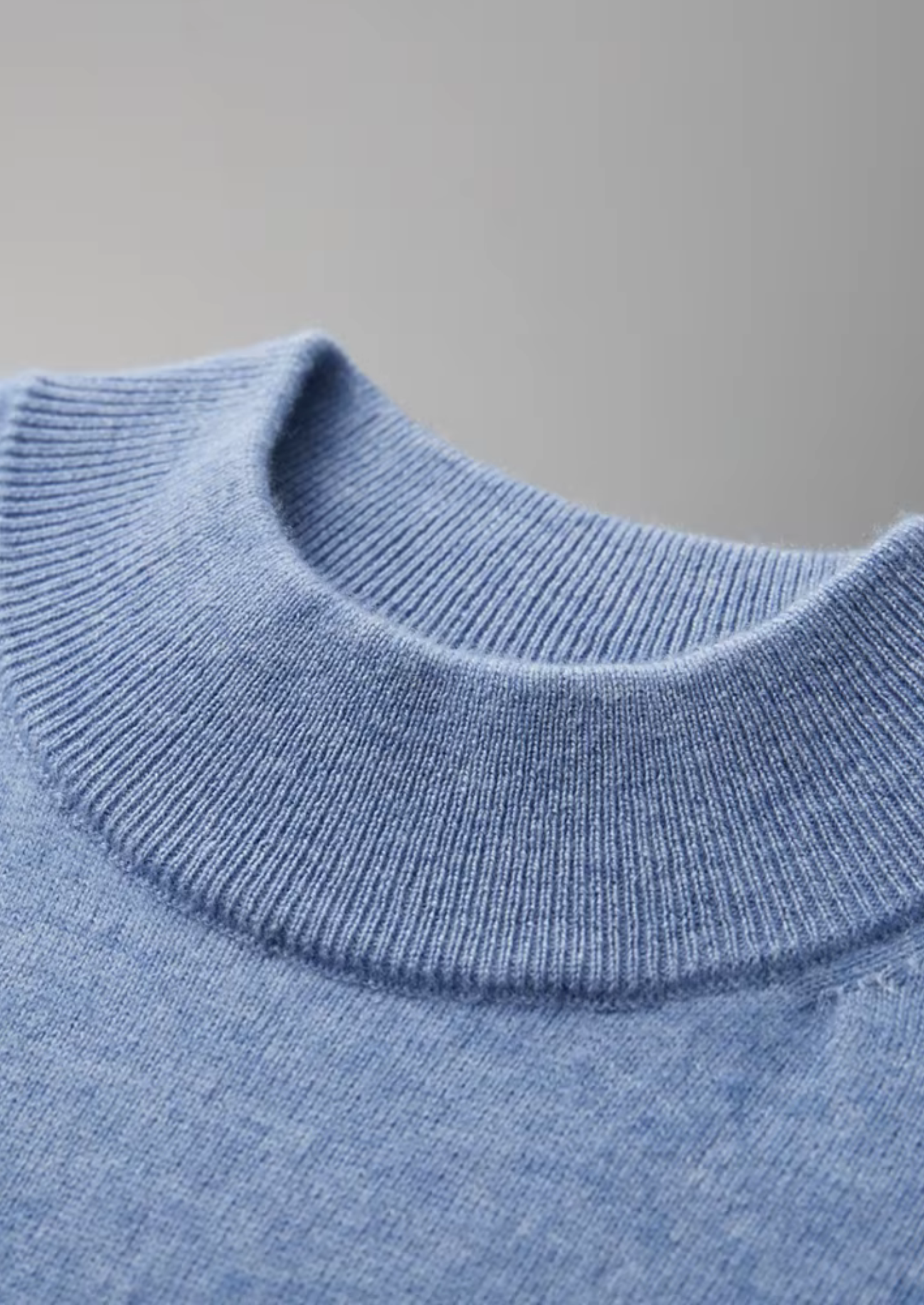 Cashmere Mock Neck T-Shirt in Classic Ivory