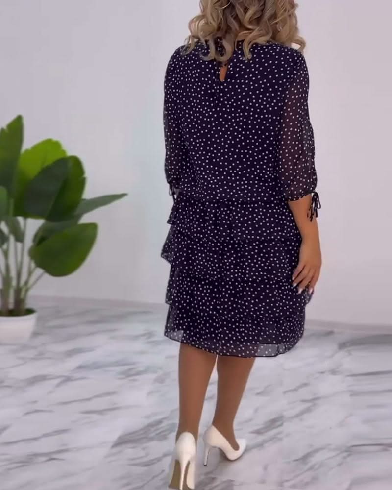 Lunessa Polka Dot Tiered Dress