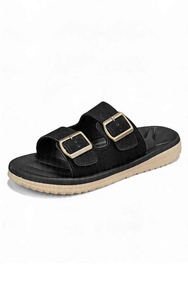 James Orthopedic Sandals in Noir