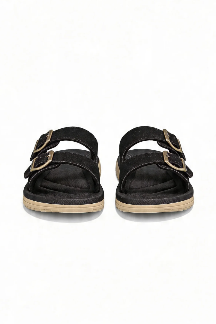 James Orthopedic Sandals in Noir