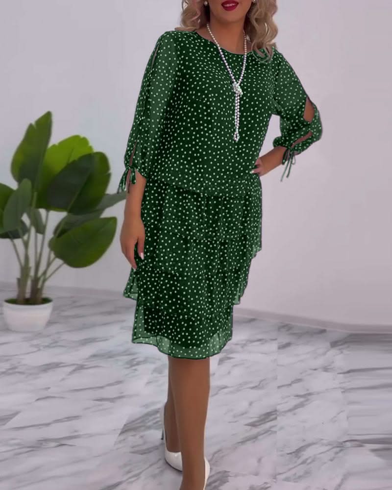 Lunessa Polka Dot Tiered Dress