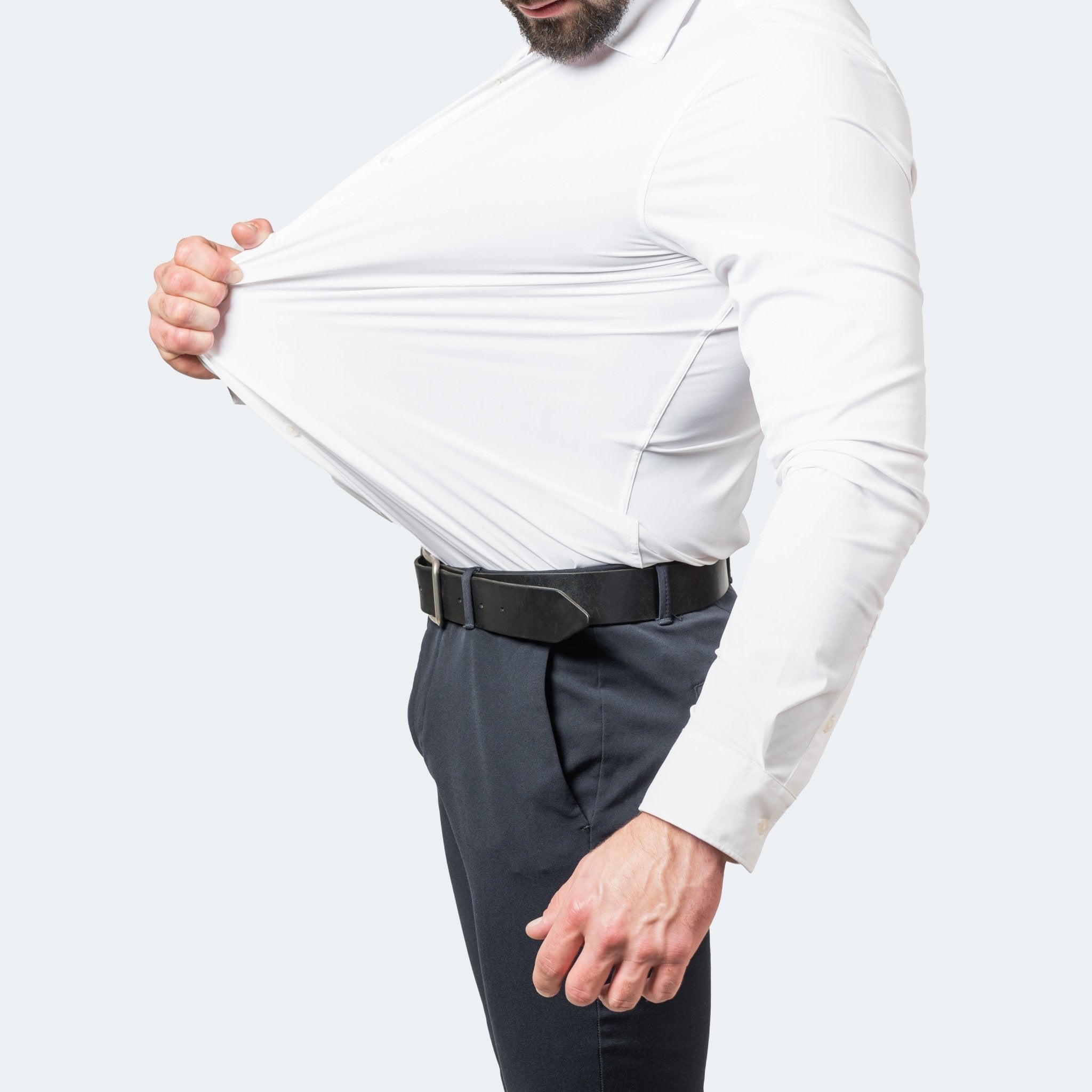 Men's White Shirt - Exceptional Stretch & Wrinkle-Free