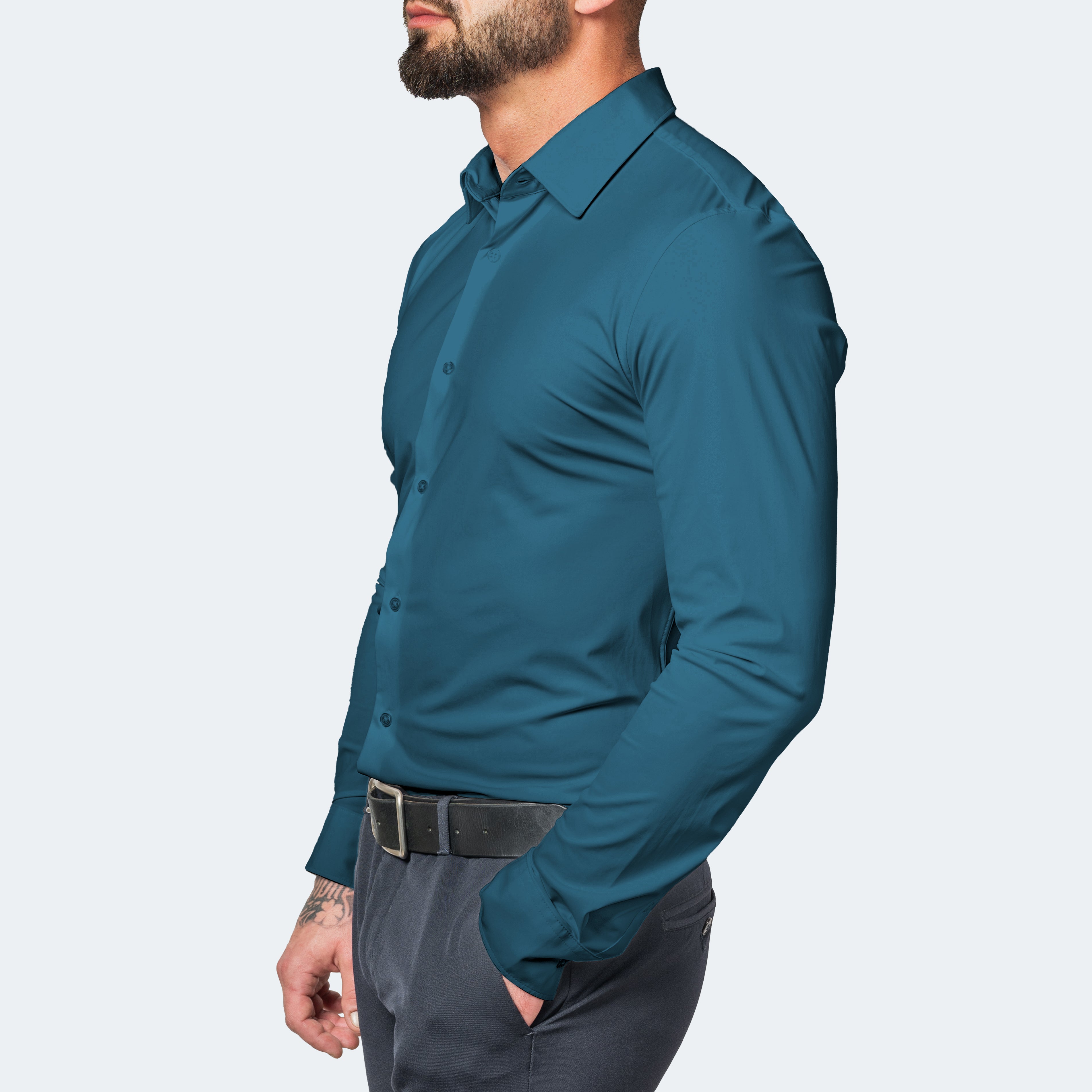 Men's White Shirt - Exceptional Stretch & Wrinkle-Free