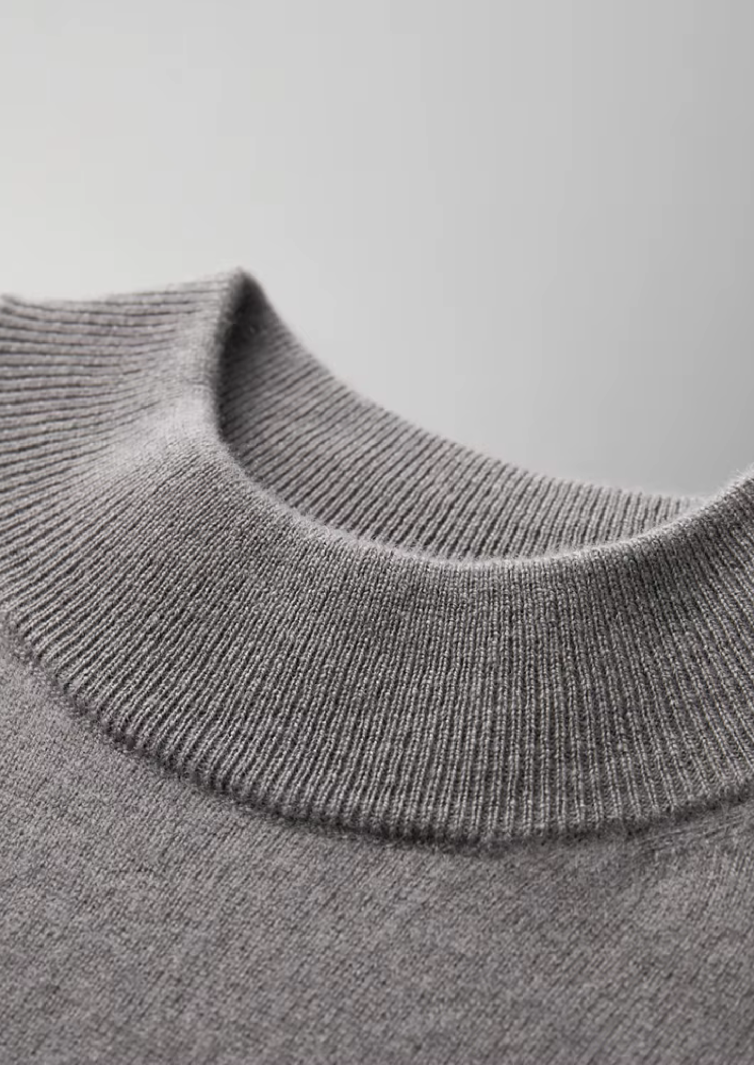 Cashmere Mock Neck T-Shirt in Classic Ivory