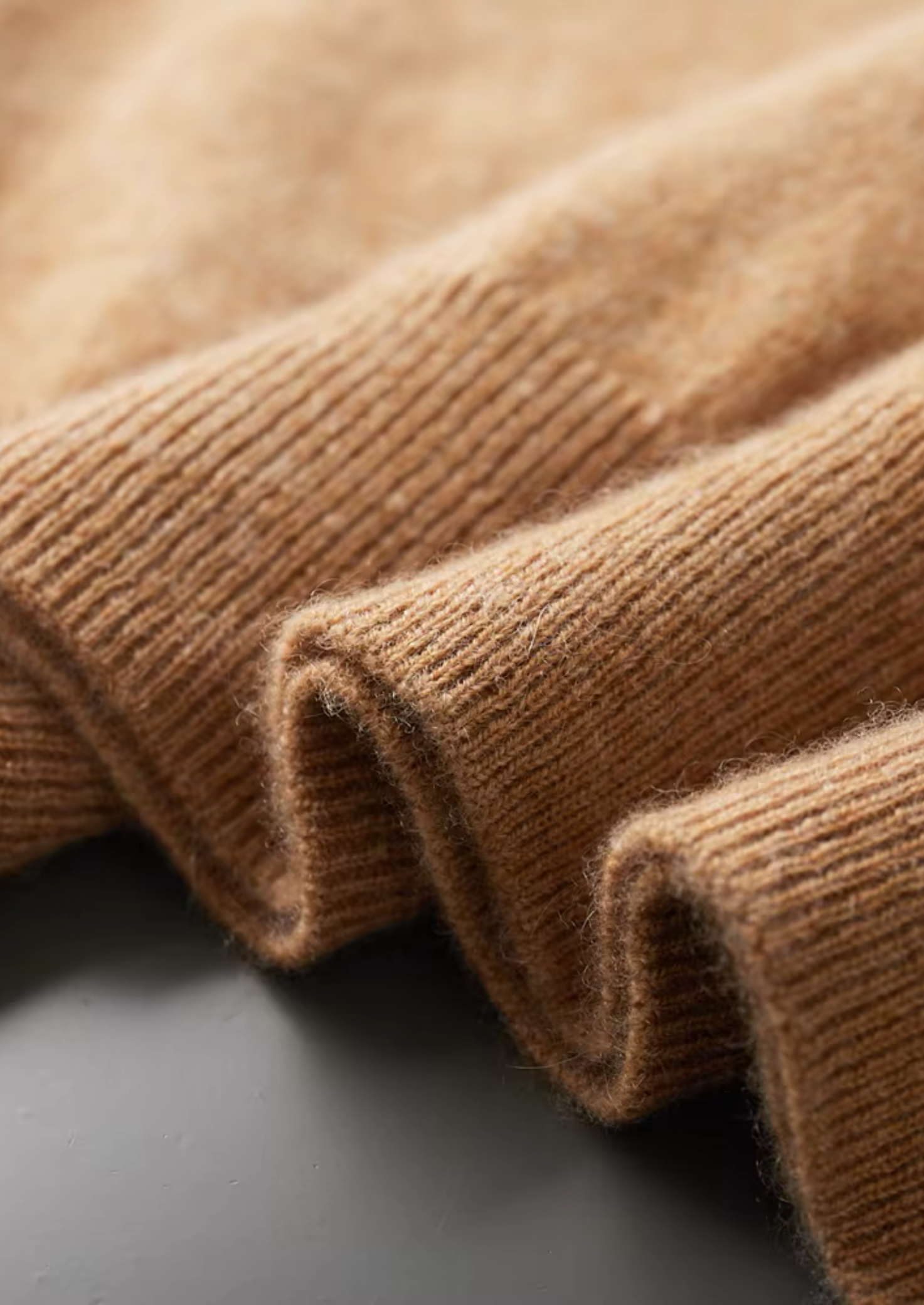 Cashmere Mock Neck T-Shirt in Classic Ivory