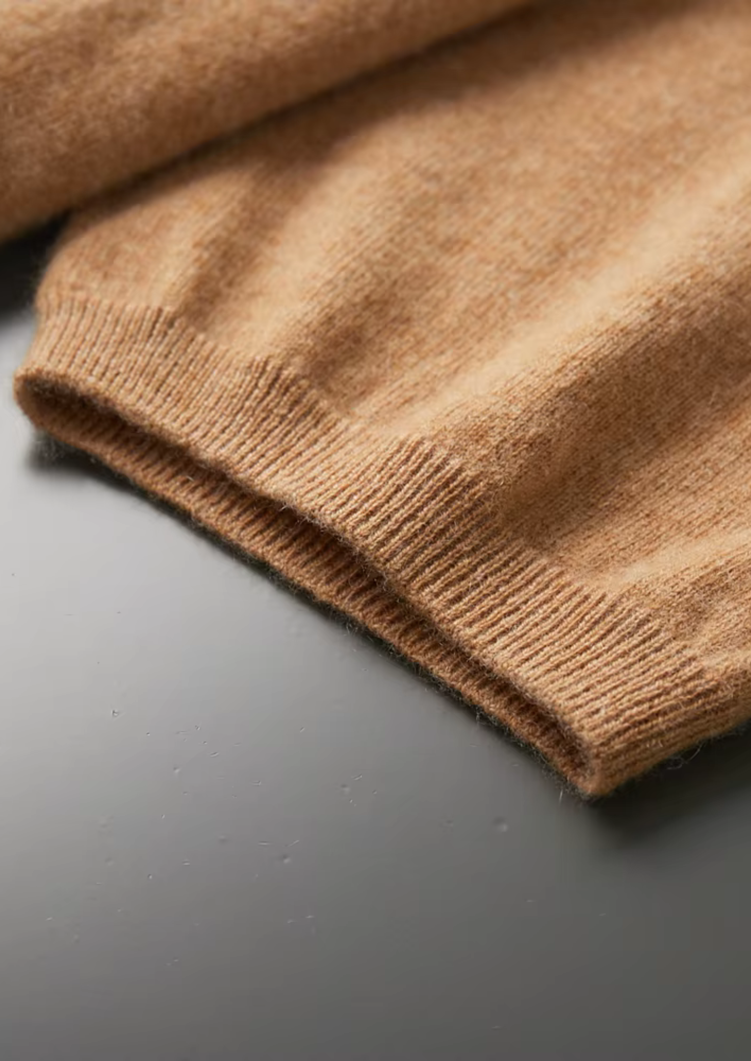 Cashmere Mock Neck T-Shirt in Classic Ivory