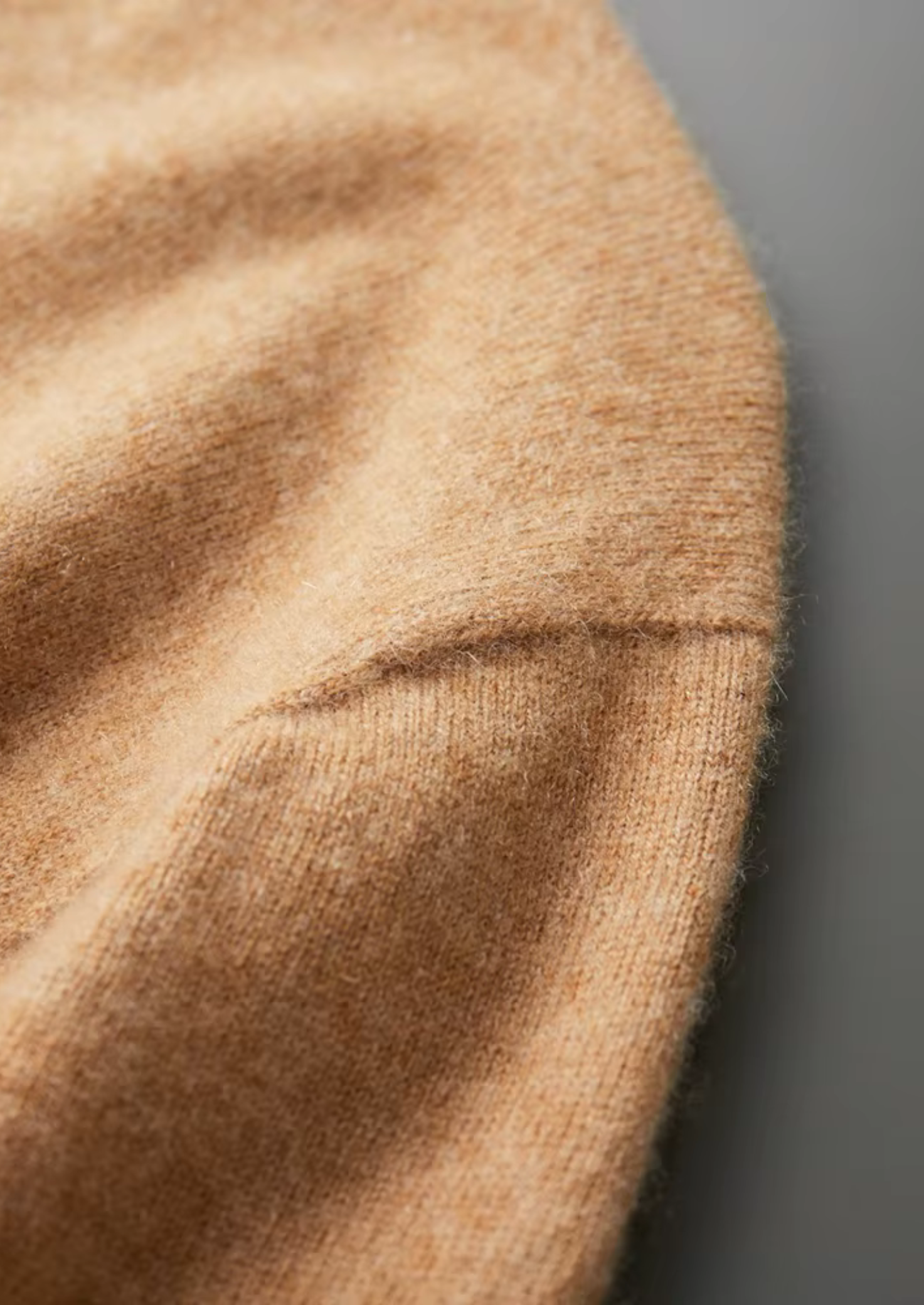 Cashmere Mock Neck T-Shirt in Classic Ivory