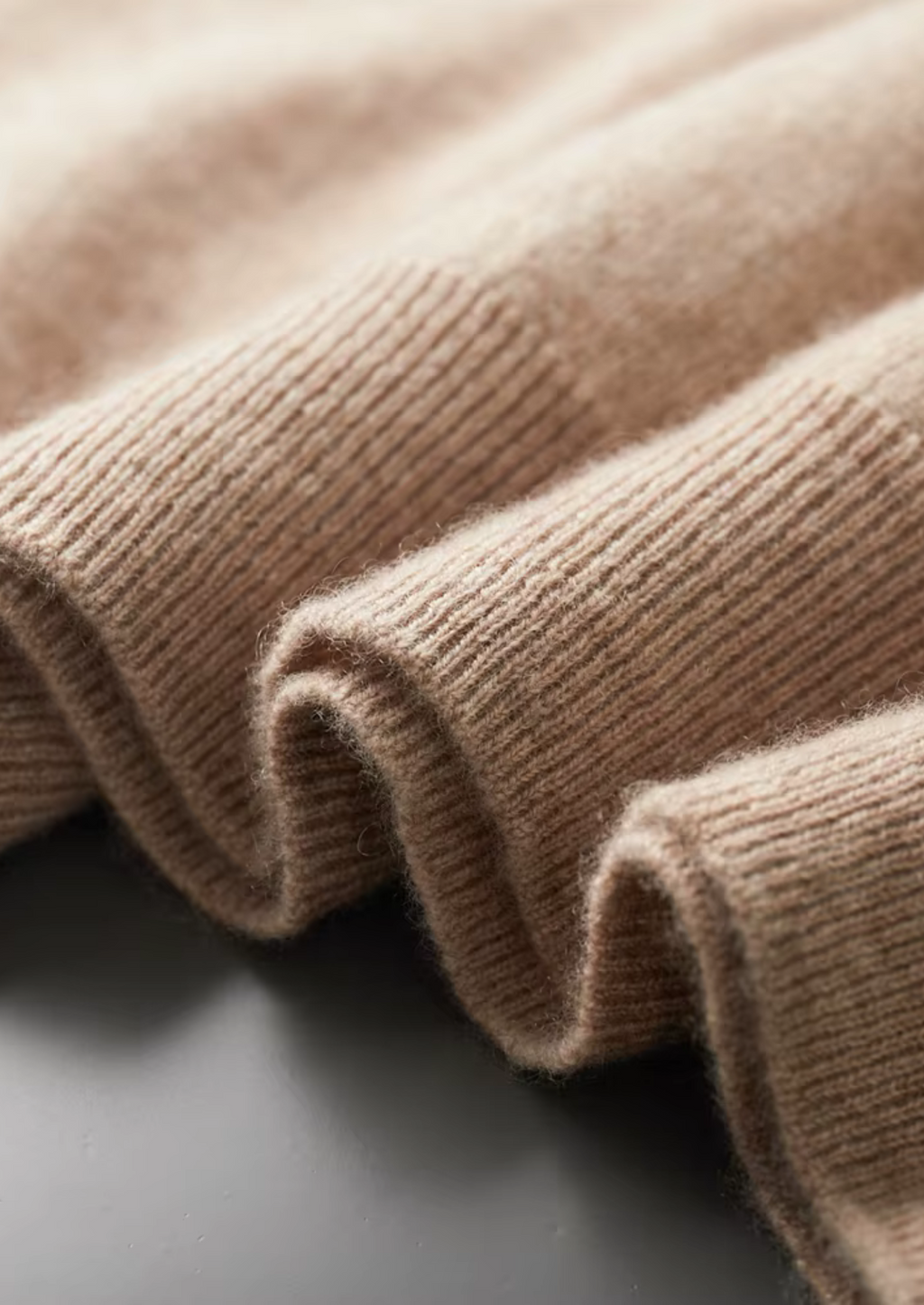 Cashmere Mock Neck T-Shirt in Classic Ivory