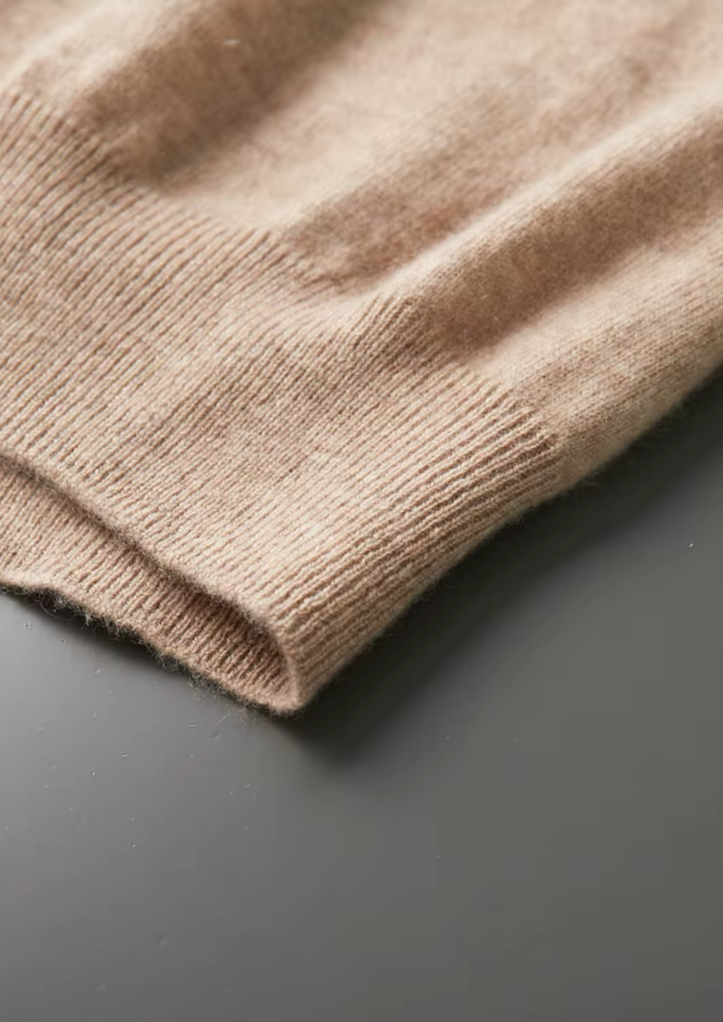 Cashmere Mock Neck T-Shirt in Classic Ivory