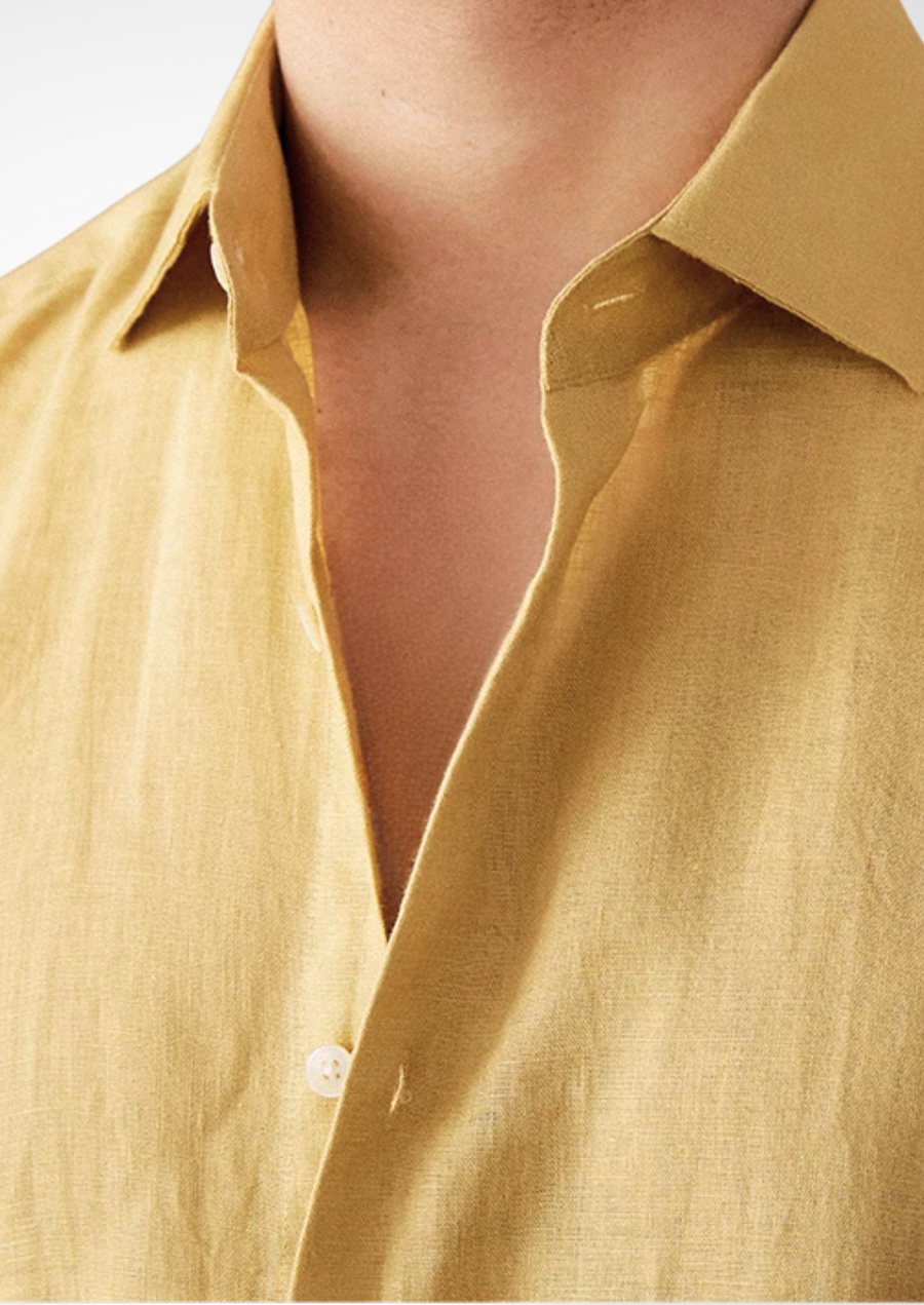 Portofino Coastal Shirt in Sunlit Yellow