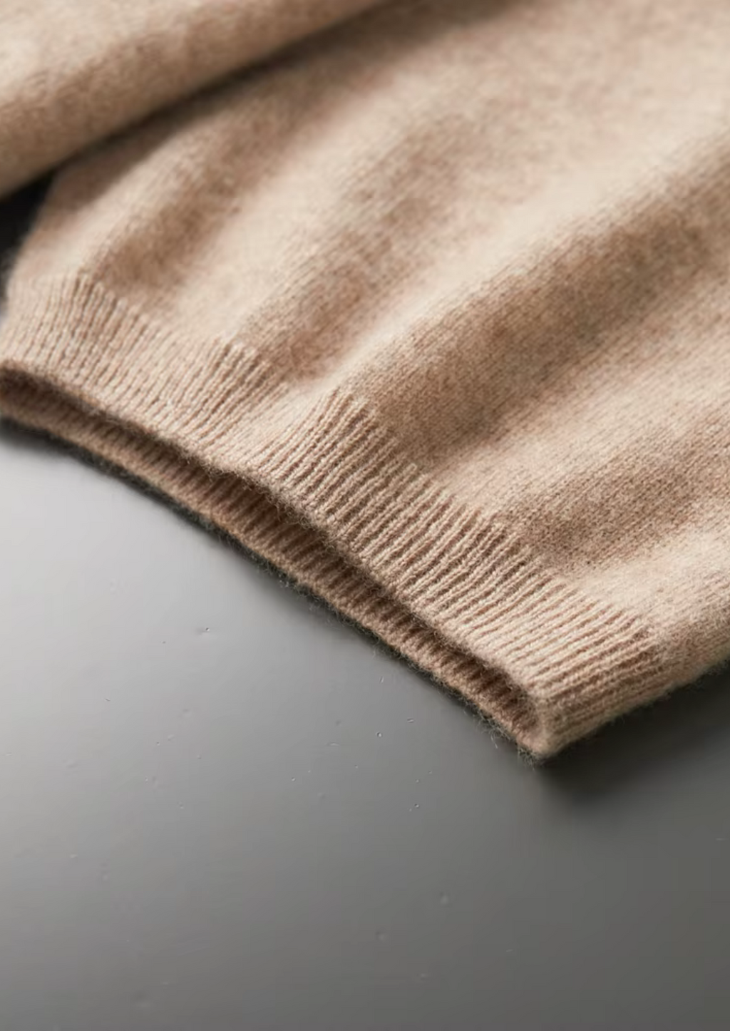 Cashmere Mock Neck T-Shirt in Classic Ivory