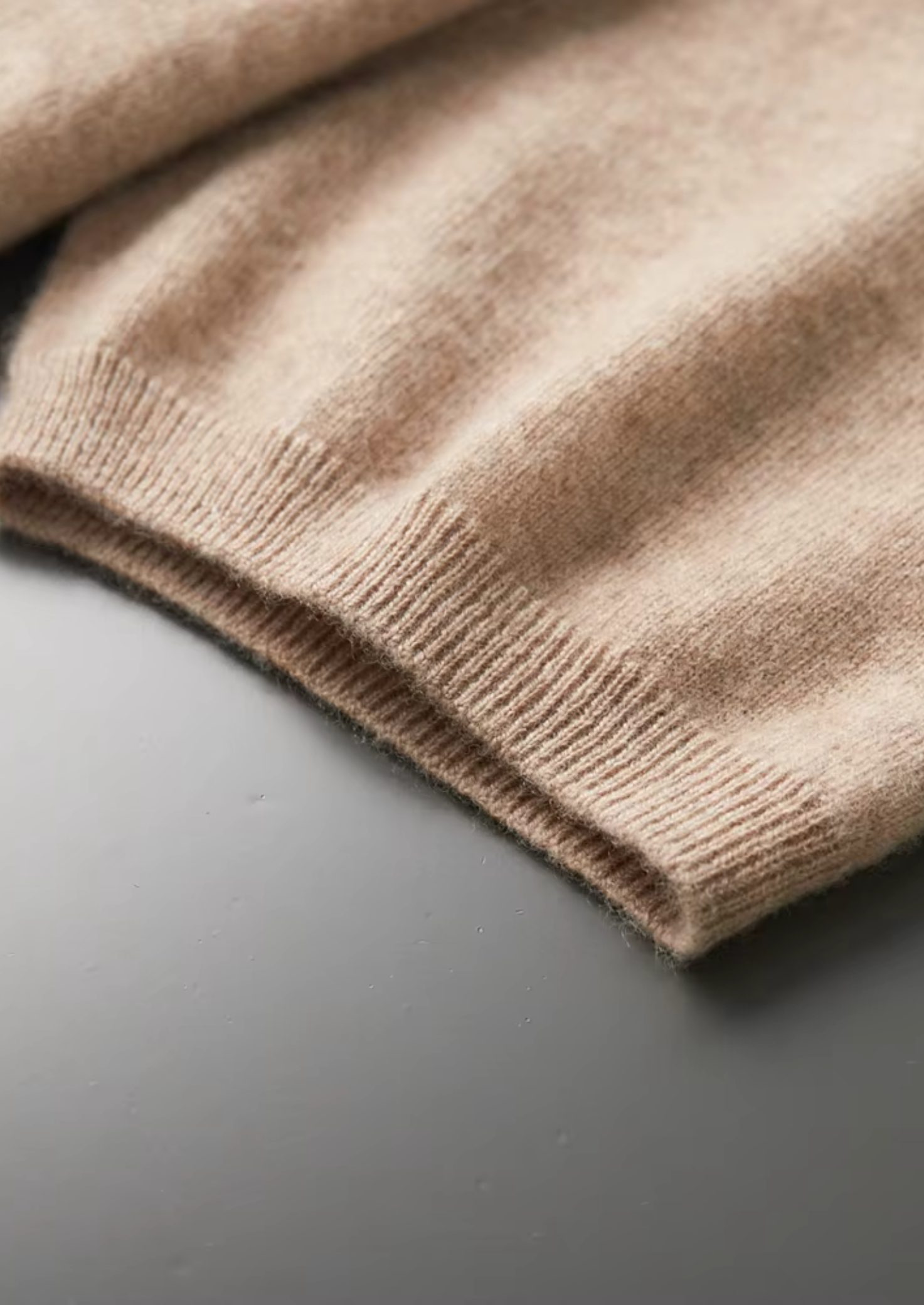 Cashmere Mock Neck T-Shirt in Classic Ivory