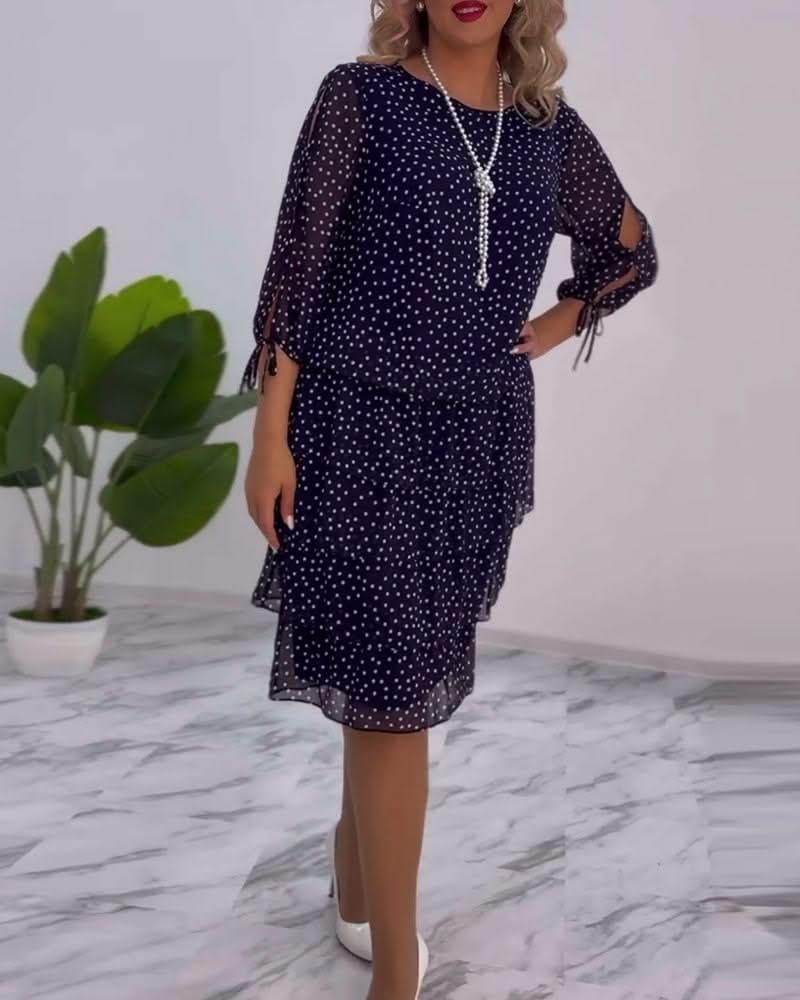 Lunessa Polka Dot Tiered Dress