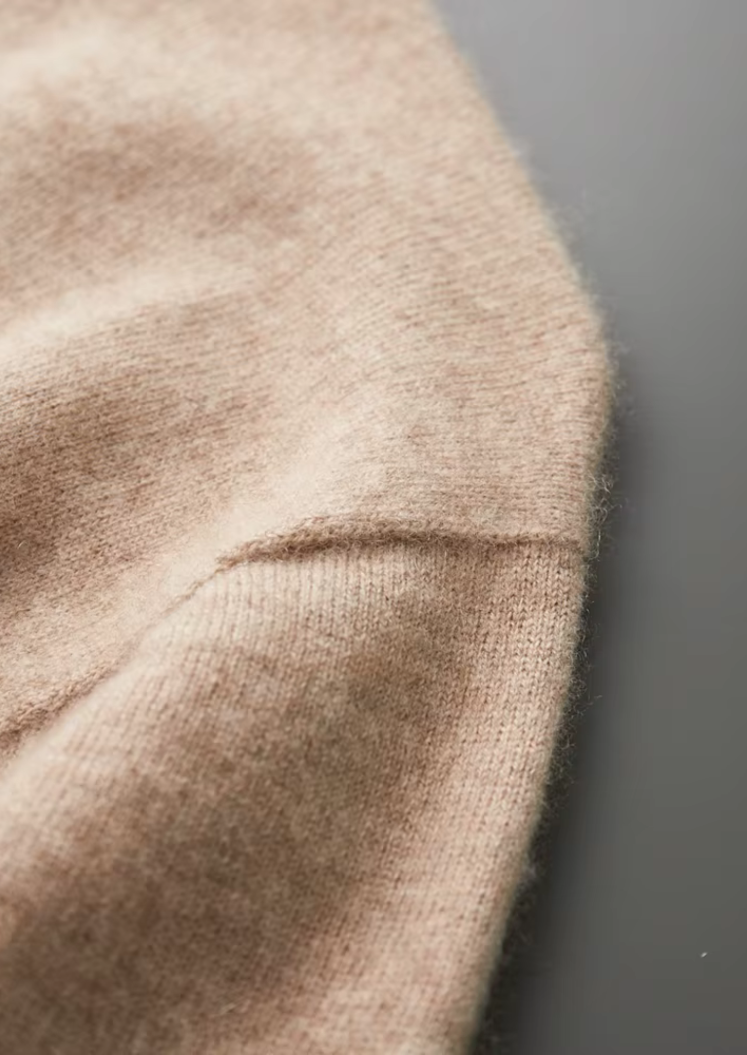 Cashmere Mock Neck T-Shirt in Classic Ivory