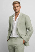 Men's Regular Fit Tweed Ensemble, Round Neck