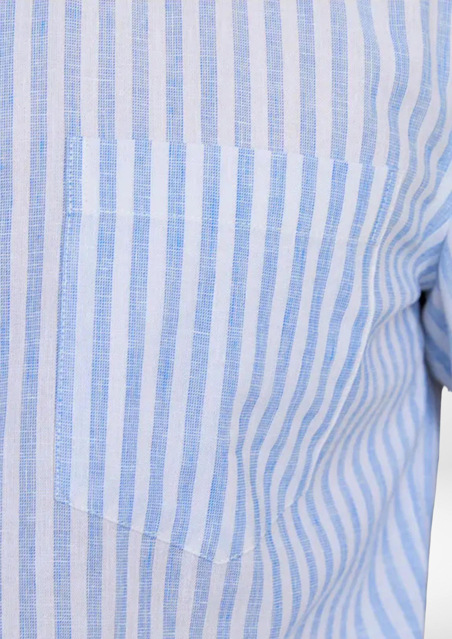 Portofino Striped Coastal Shirt in Light Blue