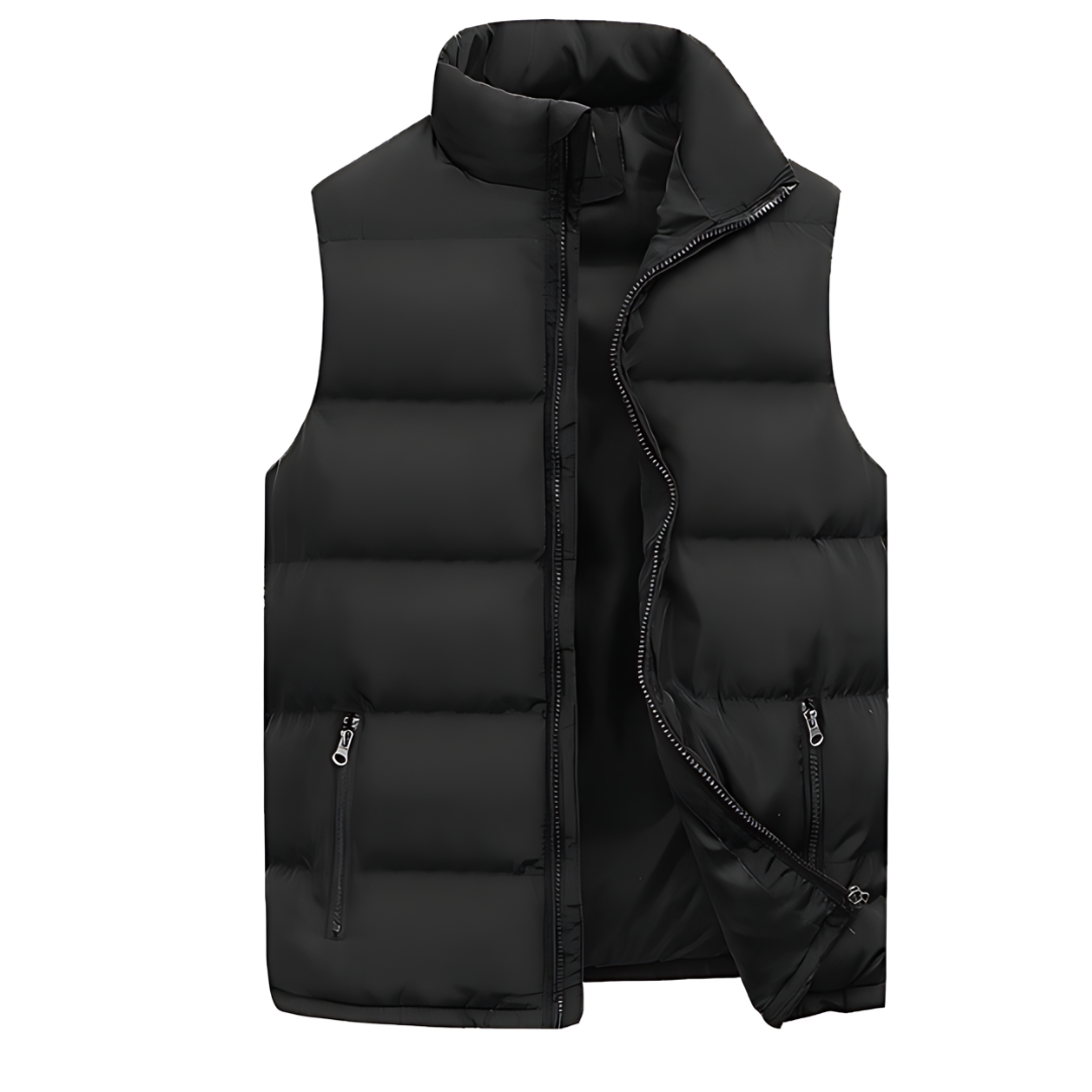 Men's Quilted Puffer Vest in Earth Tones