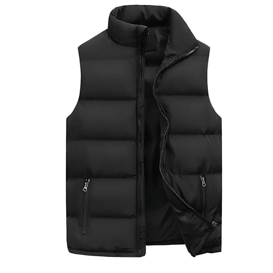 Men's Quilted Puffer Vest in Earth Tones