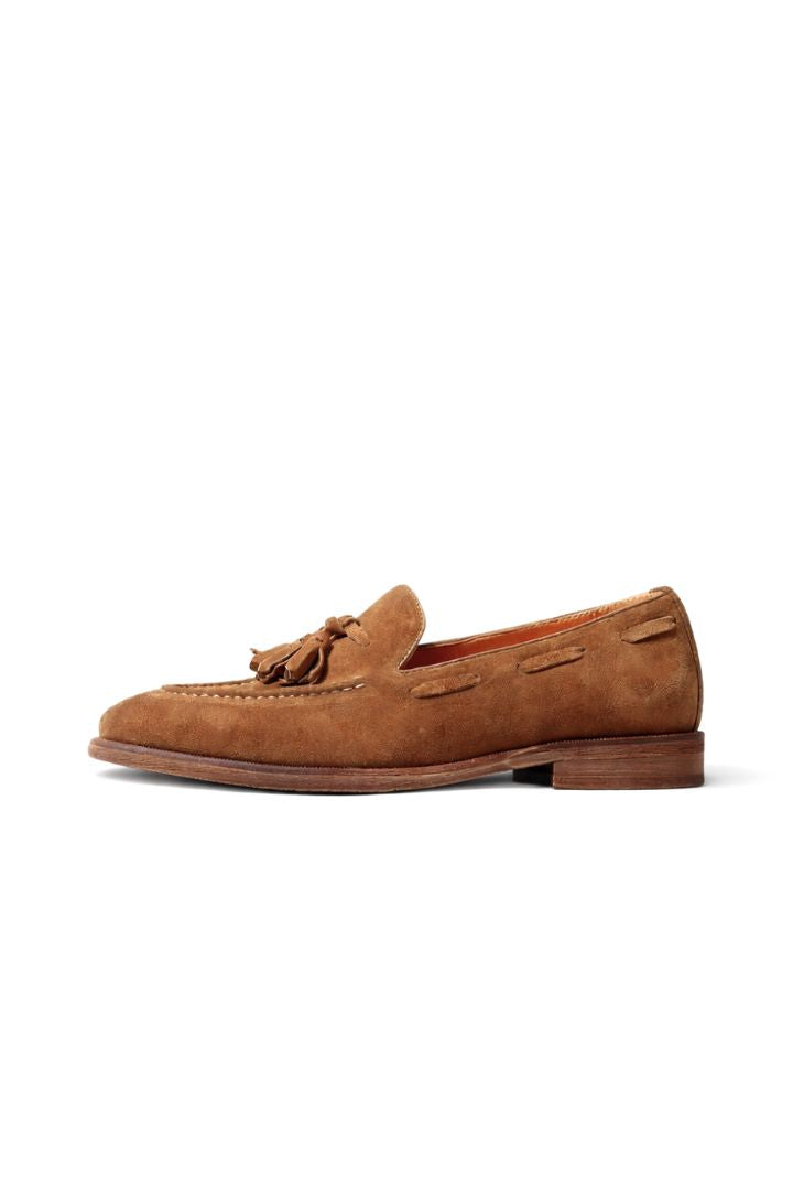 Cognac Suede Marcellin Tassel Loafers