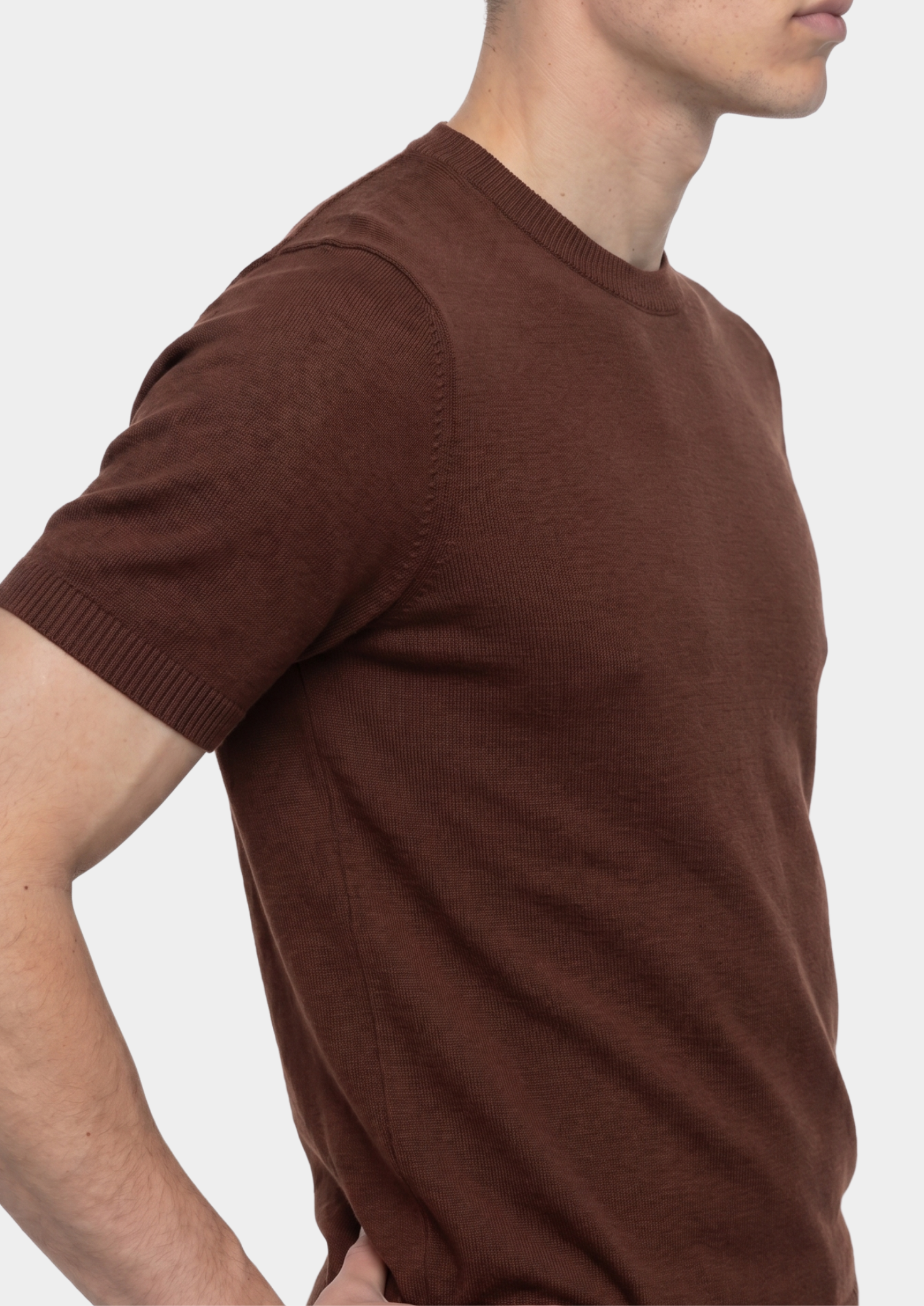 Timeless Coffee Knitted Crewneck Tee