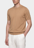 Beige Cashmere Knit Crewneck Tee