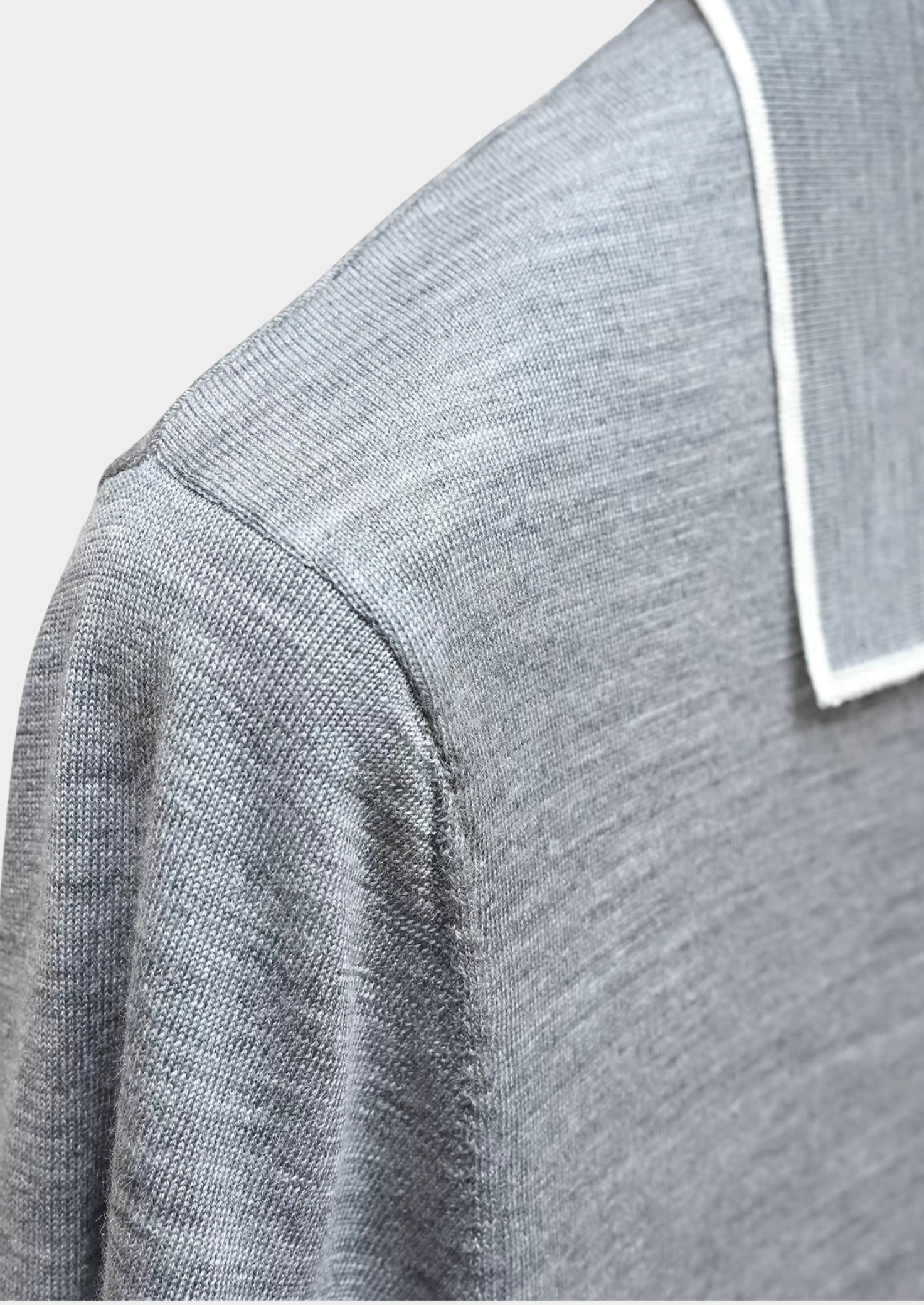 Ellis Lightweight Polo in Light Gray