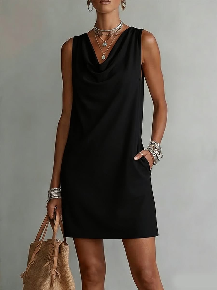 Eleanor Silk Draped Evening Dress
