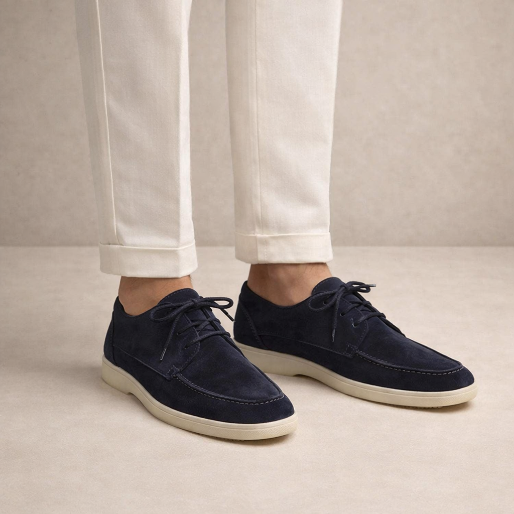 Suede Loafers for Men with Closed Toe