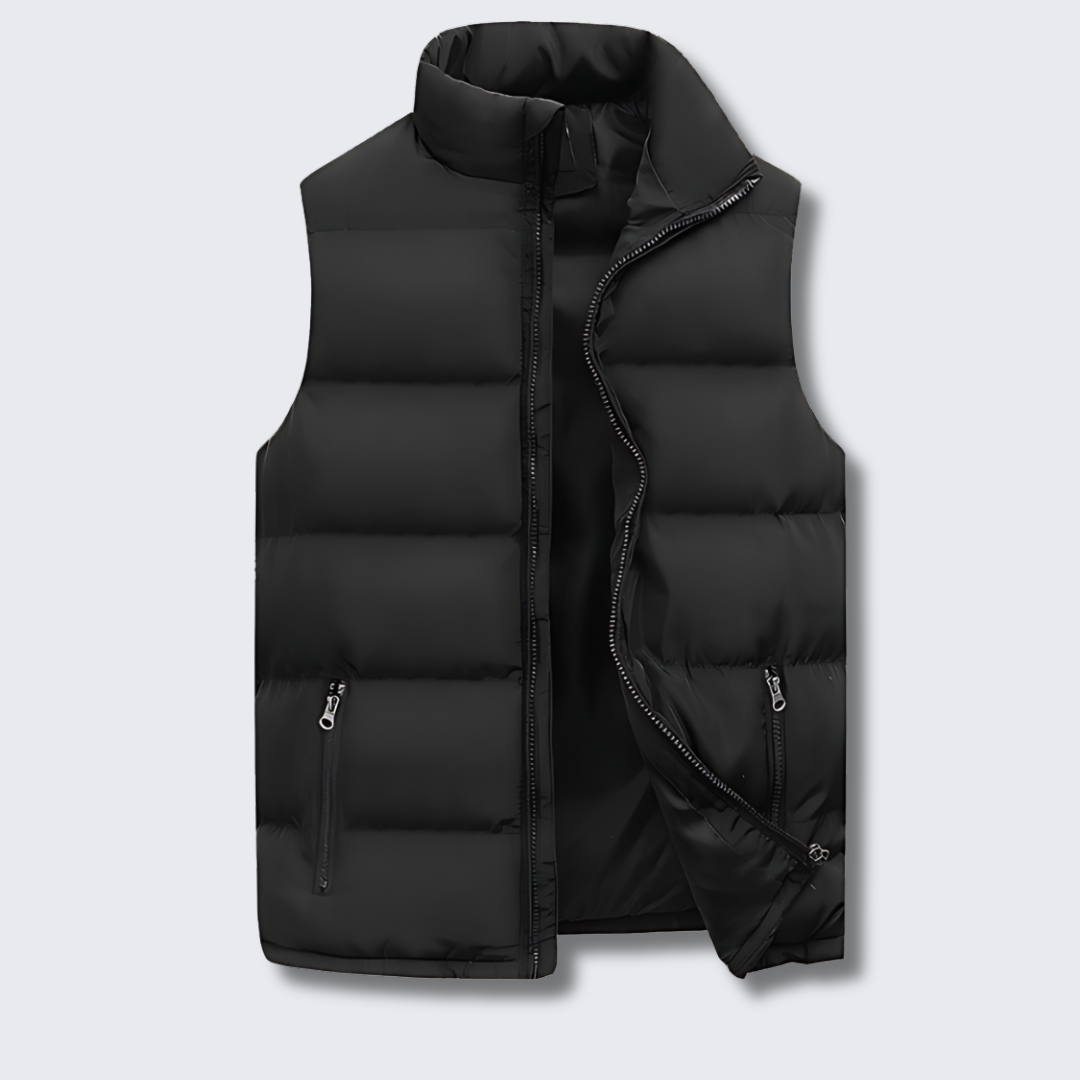 Men's Quilted Puffer Vest in Earth Tones