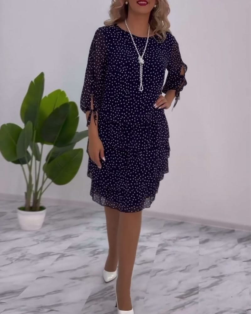 Lunessa Polka Dot Tiered Dress